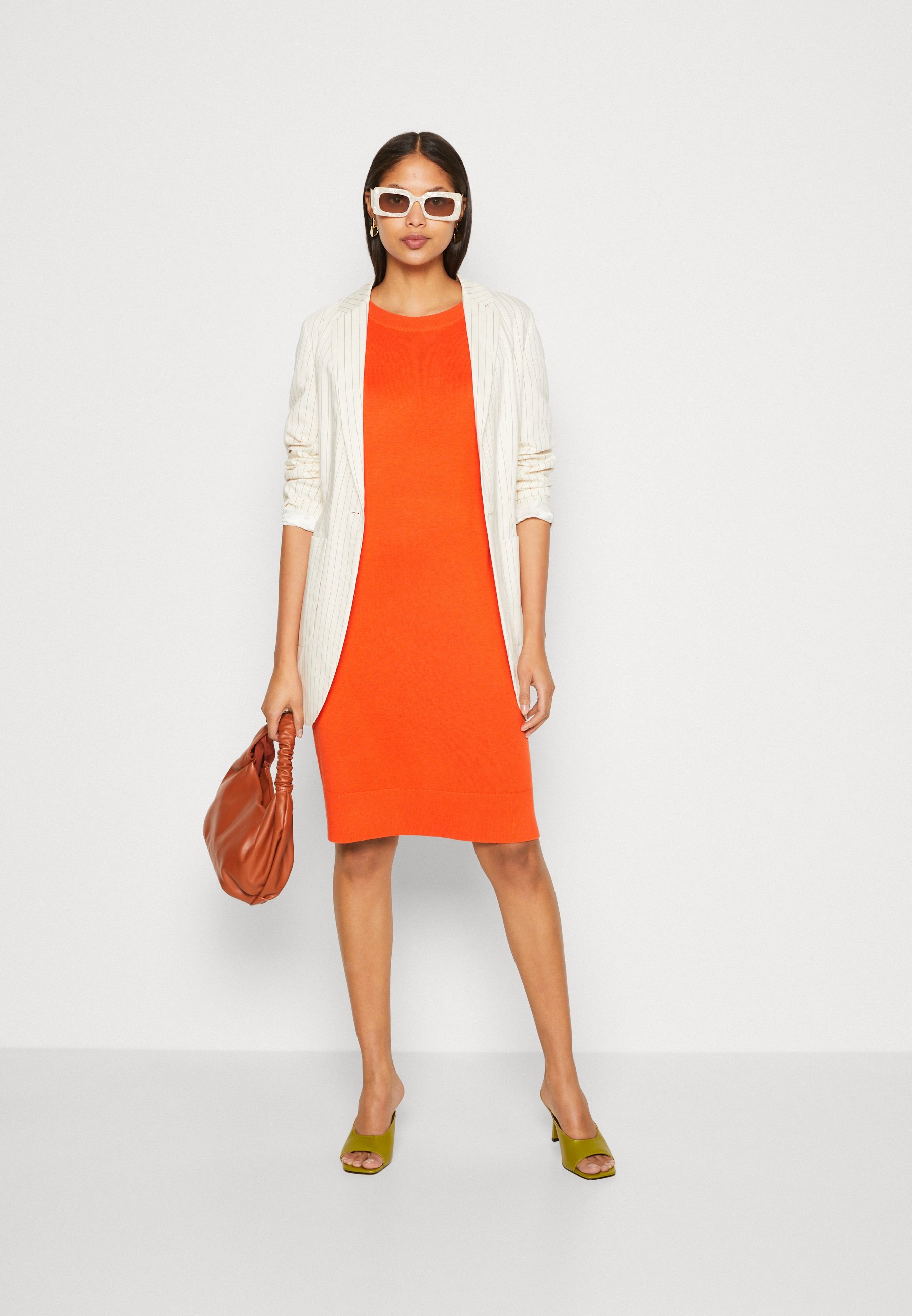 Esprit DRESS - Jumper dress - orange red/orange