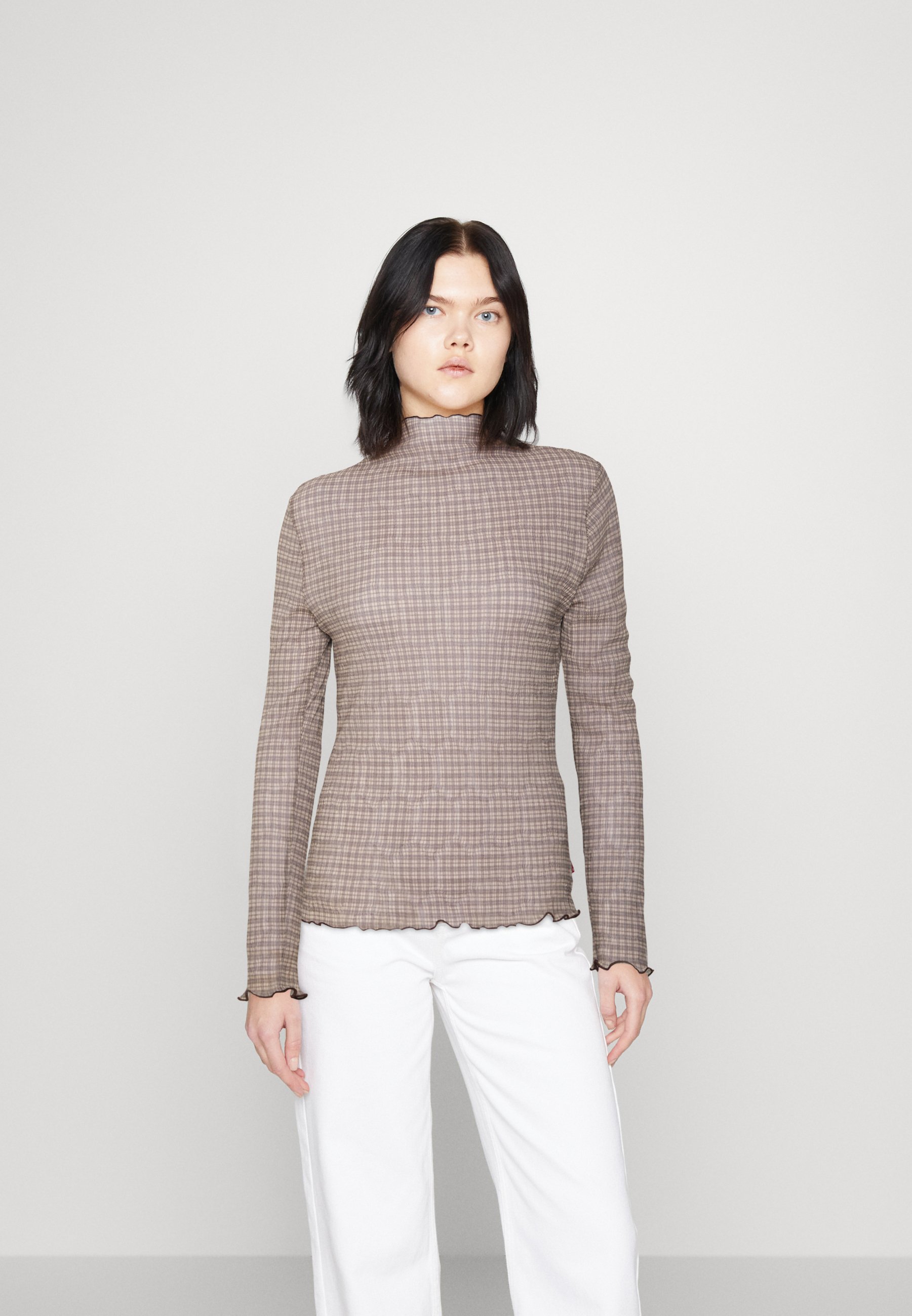 Levi's® LETTUCE EDGE SECOND SKIN PRIDE - Long sleeved top - fondue fudge/beige