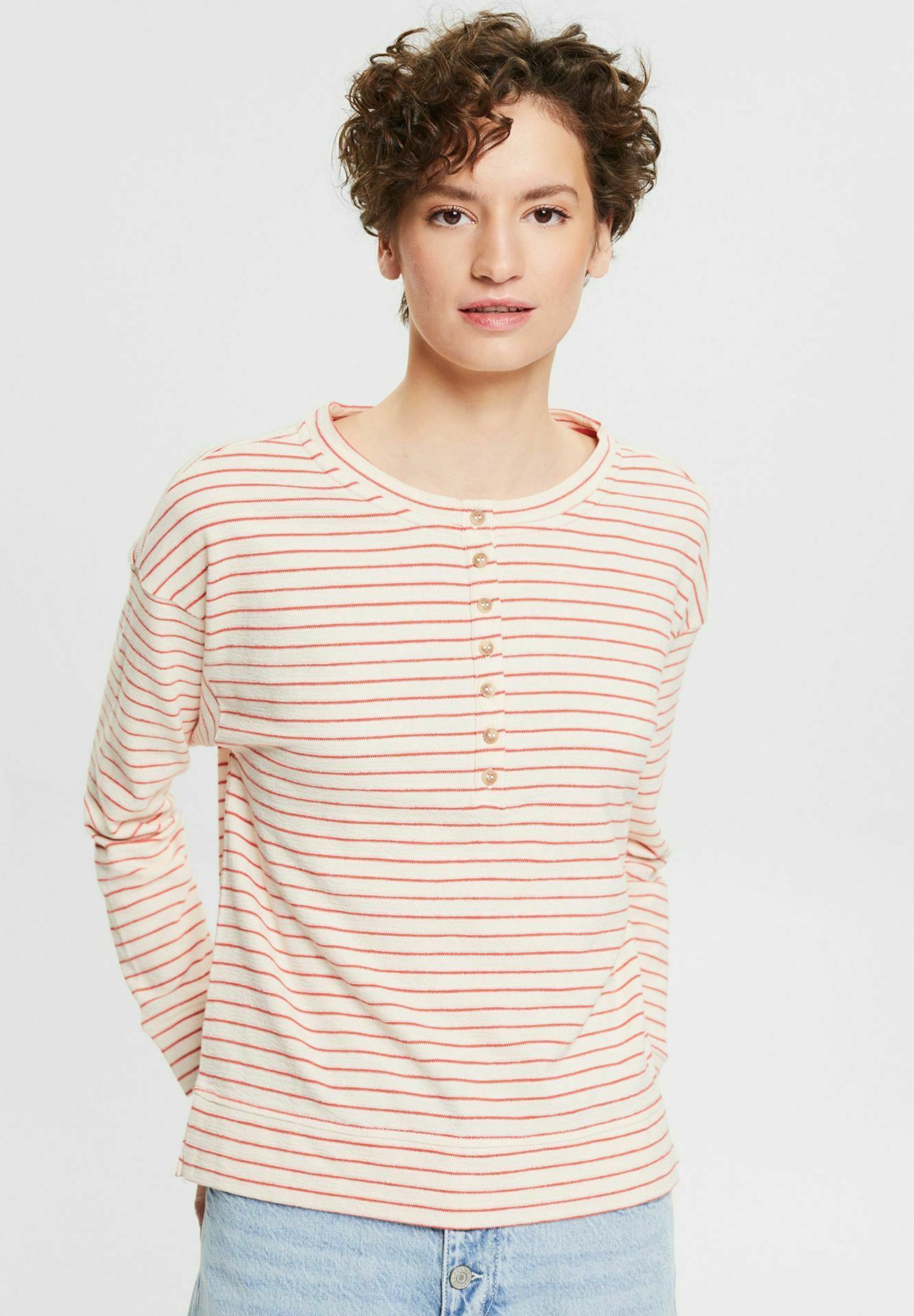 Esprit LONGSLEEVE - Long sleeved top - coral/salmon
