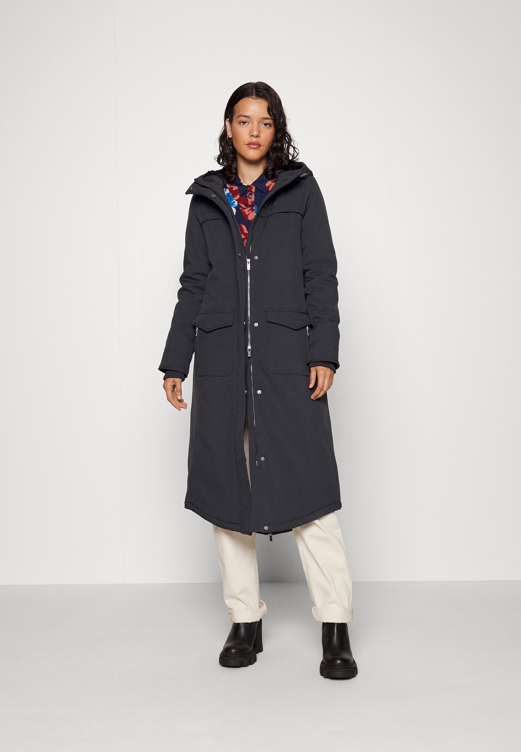 ONLY ONLMAASTRICHT LONG - Winter coat - black