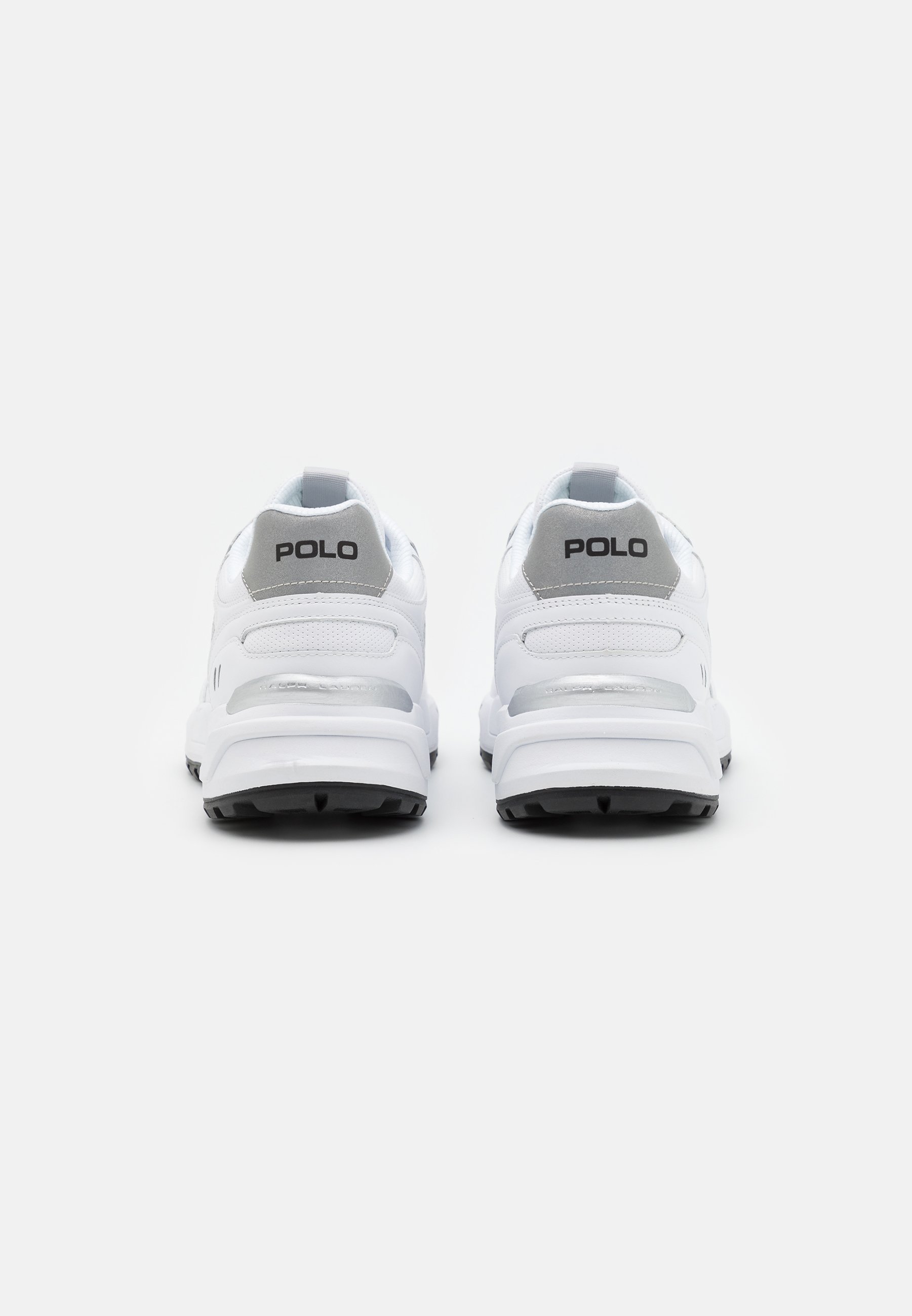 Polo Ralph Lauren JOGGER LEATHER-PANELED SNEAKER - Trainers - white/black/white