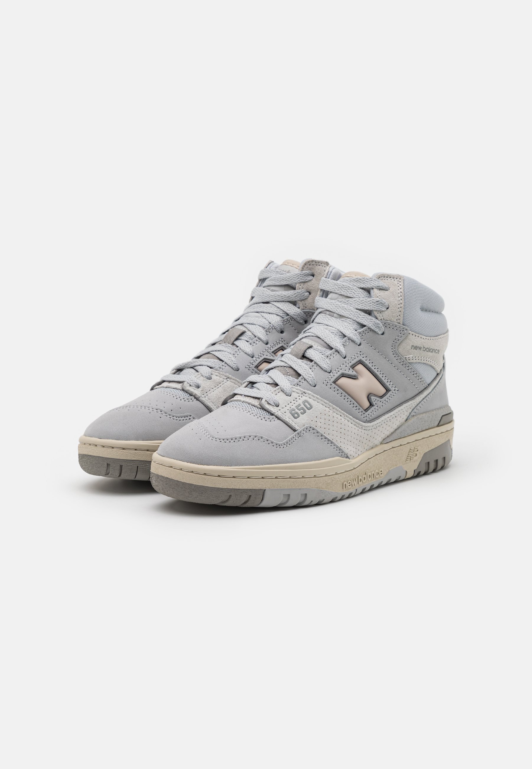 NB 650 UNISEX - High-top trainers - grey/lite blue/light grey