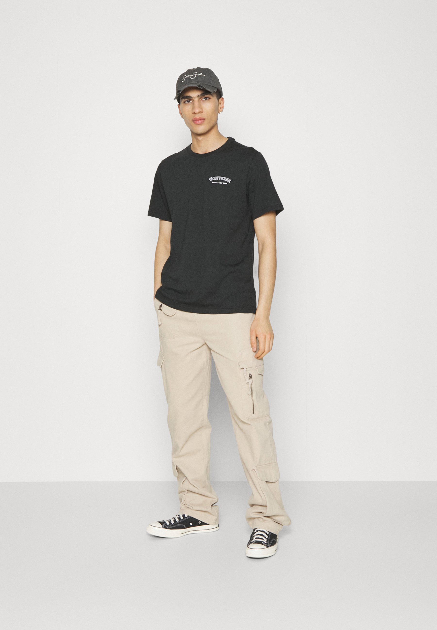 Converse CONVERSE GO-TO DOUBLE SIDED REC CLUB T-SHIRT - Basic T-shirt - converse black/black