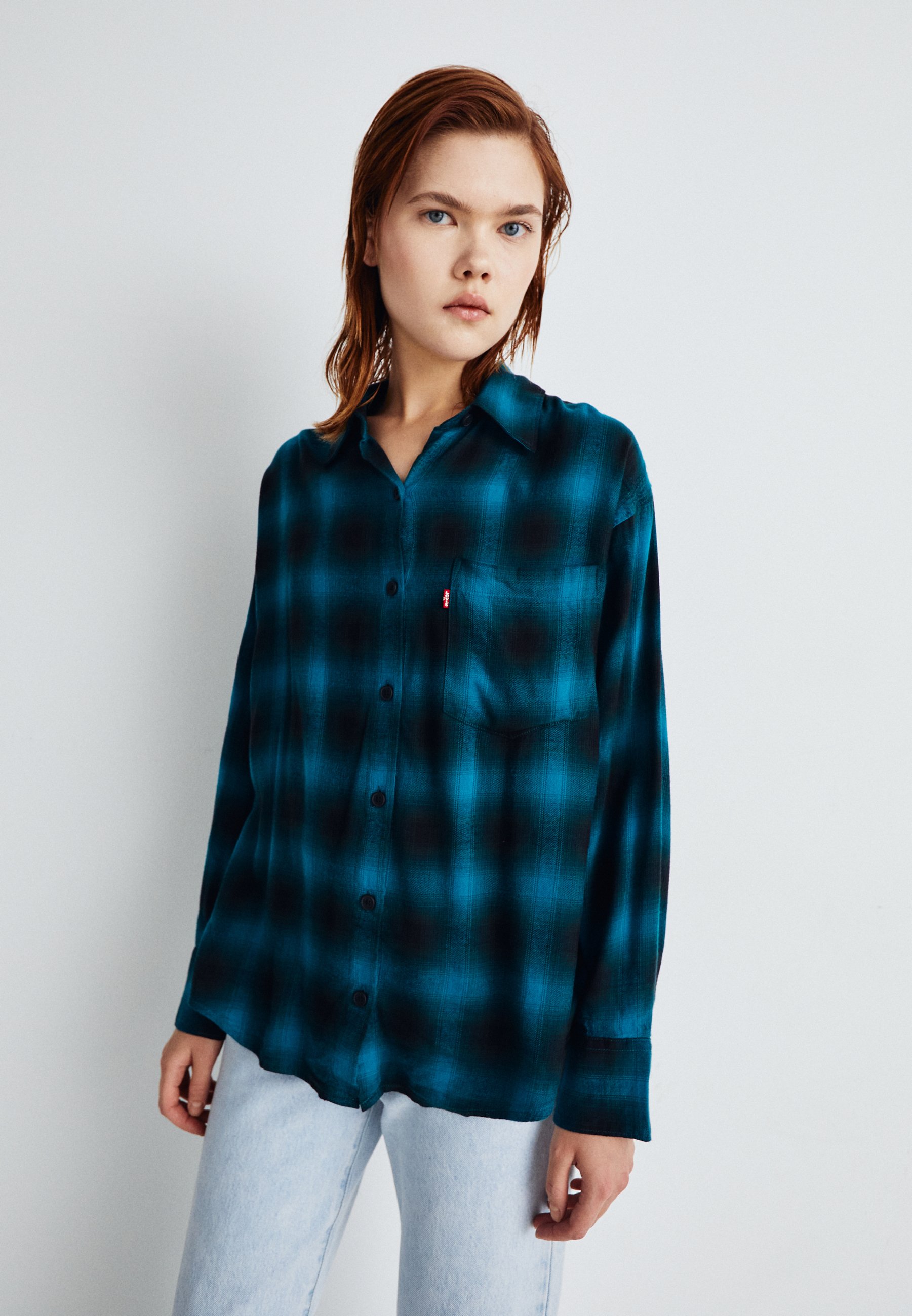 Levi's® NOLA - Button-down blouse - dark green/black/dark green