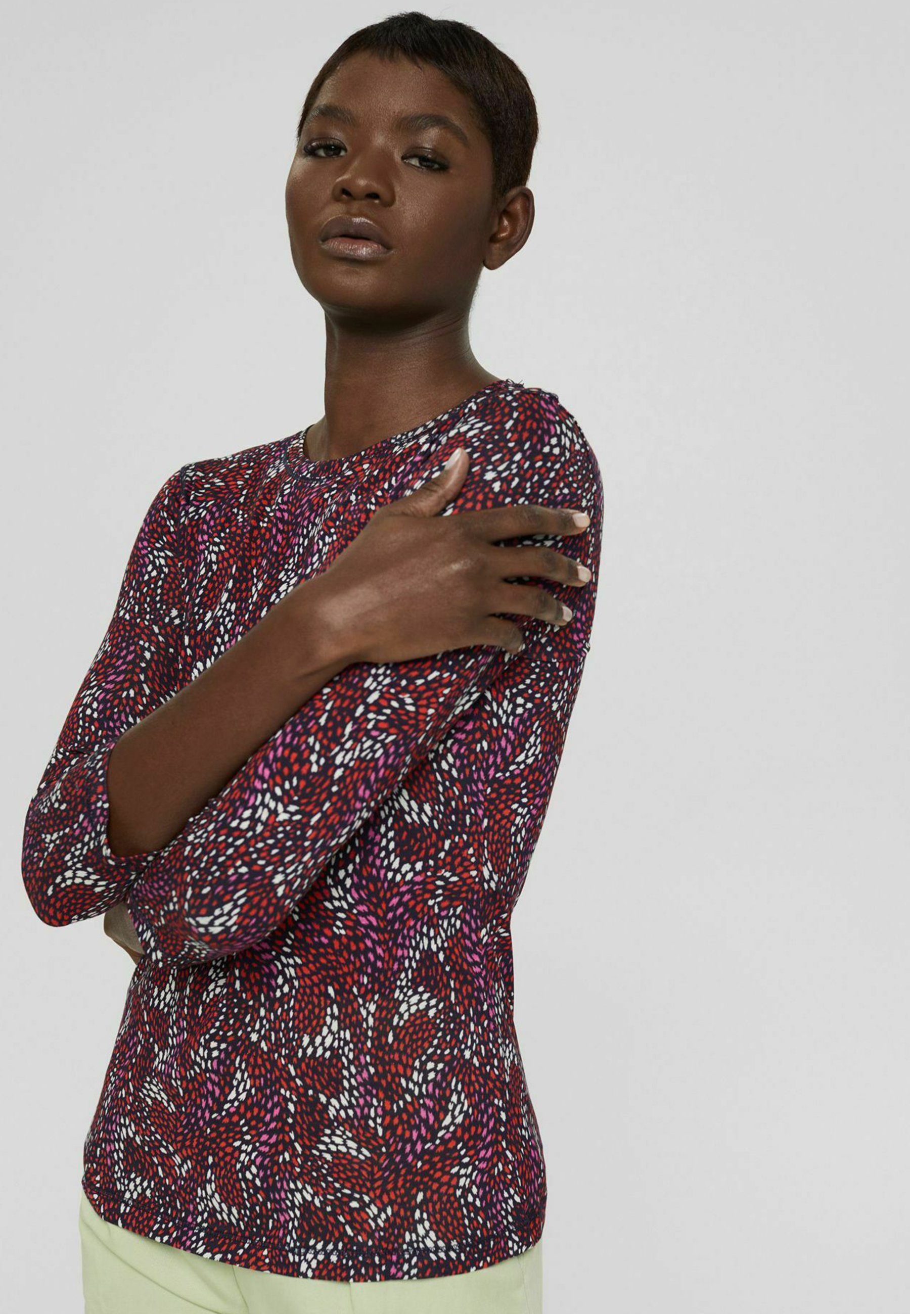 Esprit Long sleeved top - navy/mottled dark blue