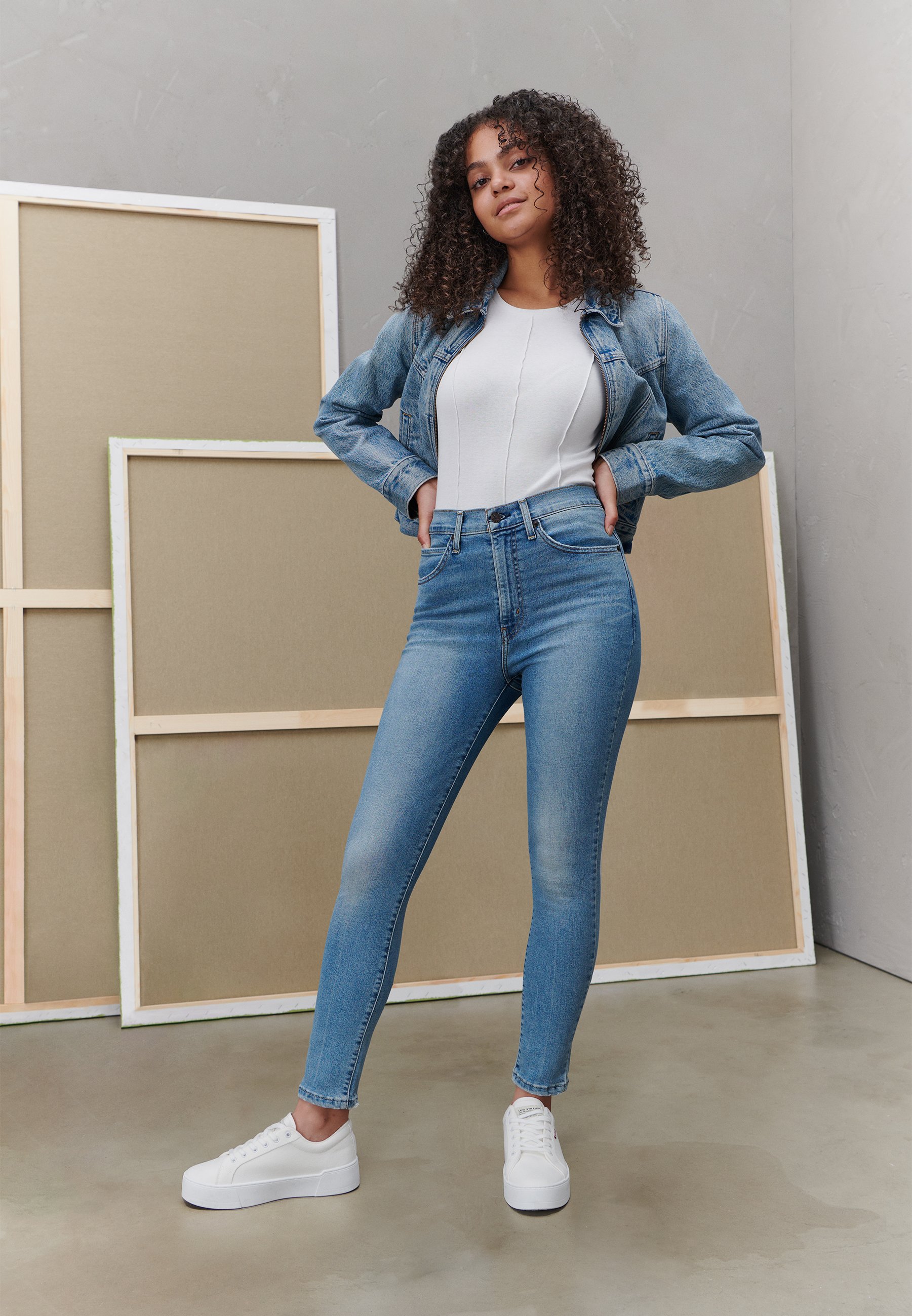 Levi's® RETRO HIGH SKINNY - Jeans Skinny Fit - in confidence/light-blue denim