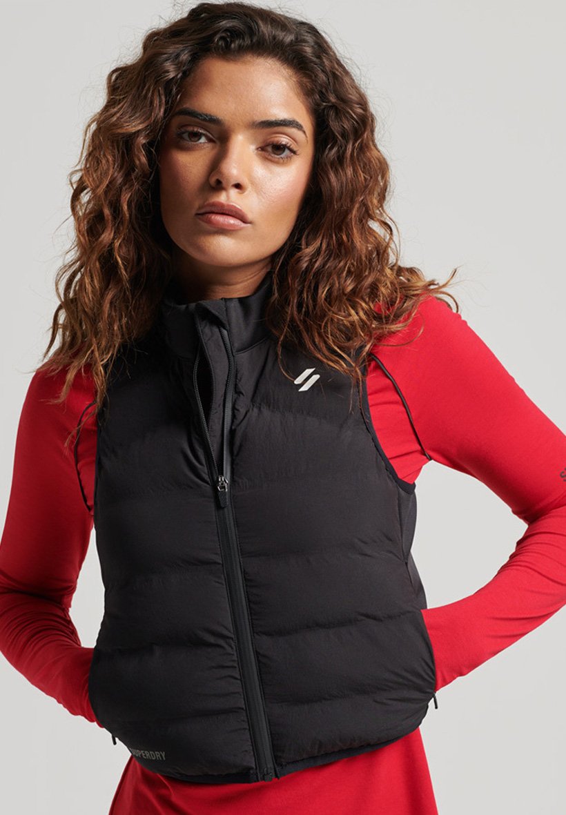 Superdry GILET - Waistcoat - black