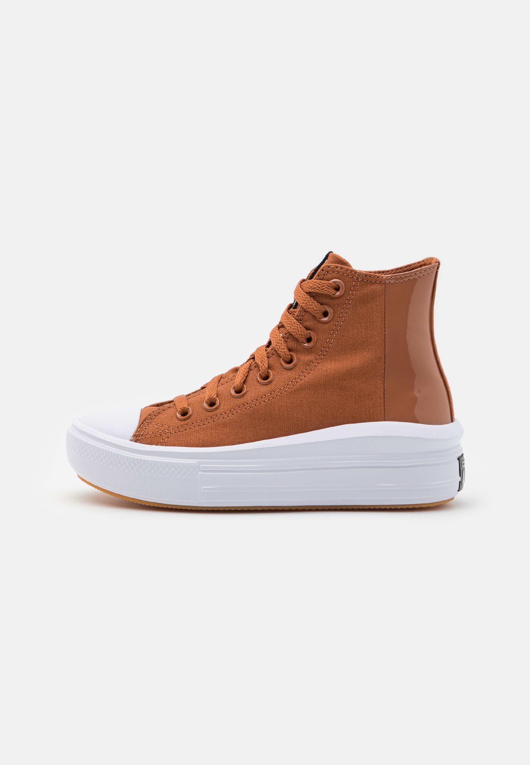 Converse CHUCK TAYLOR ALL STAR MOVE PLATFORM TORTOISE - High-top trainers - tawny owl/black/white/copper