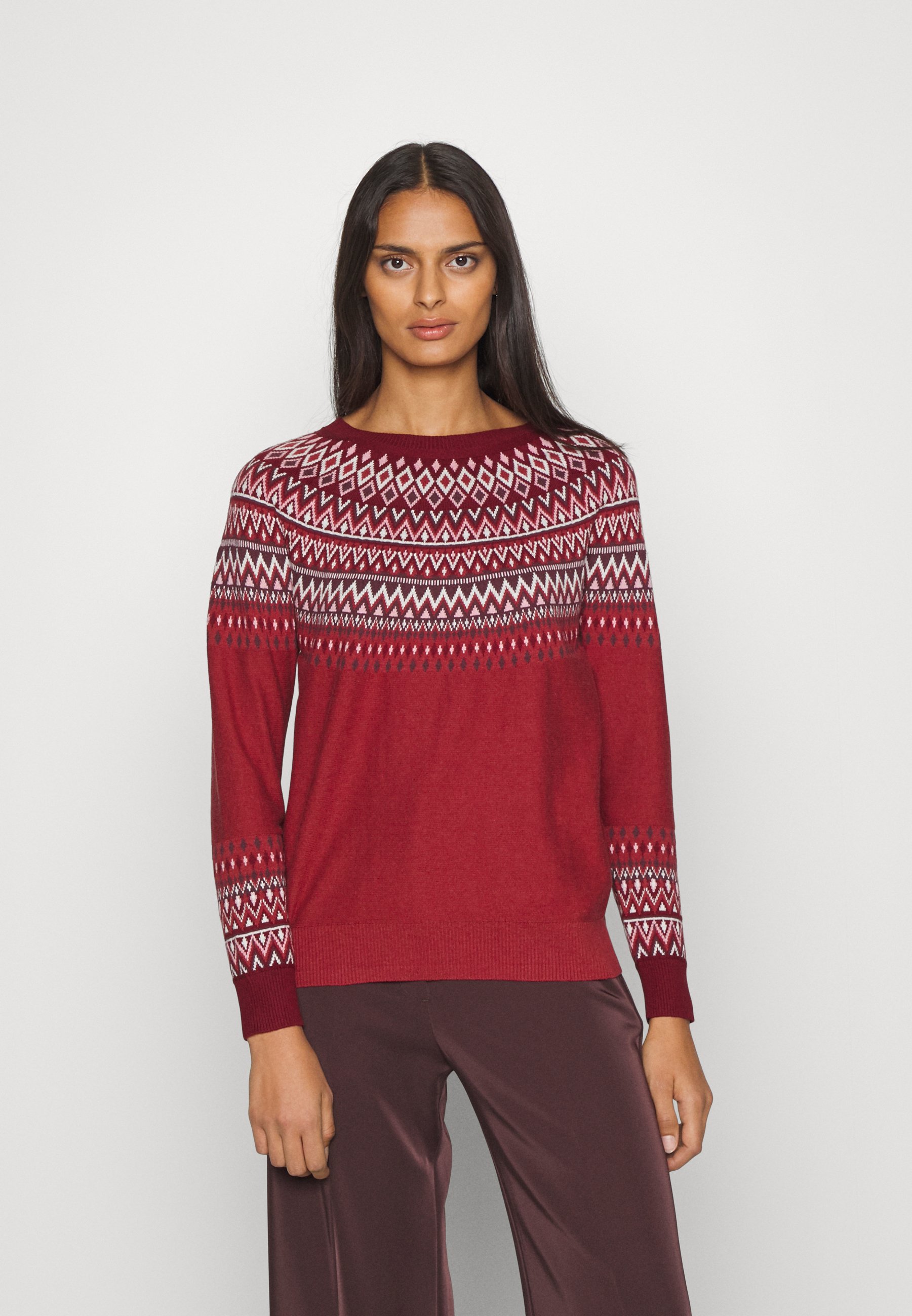 Esprit F SUS JACQUARD - Jumper - terracotta/red