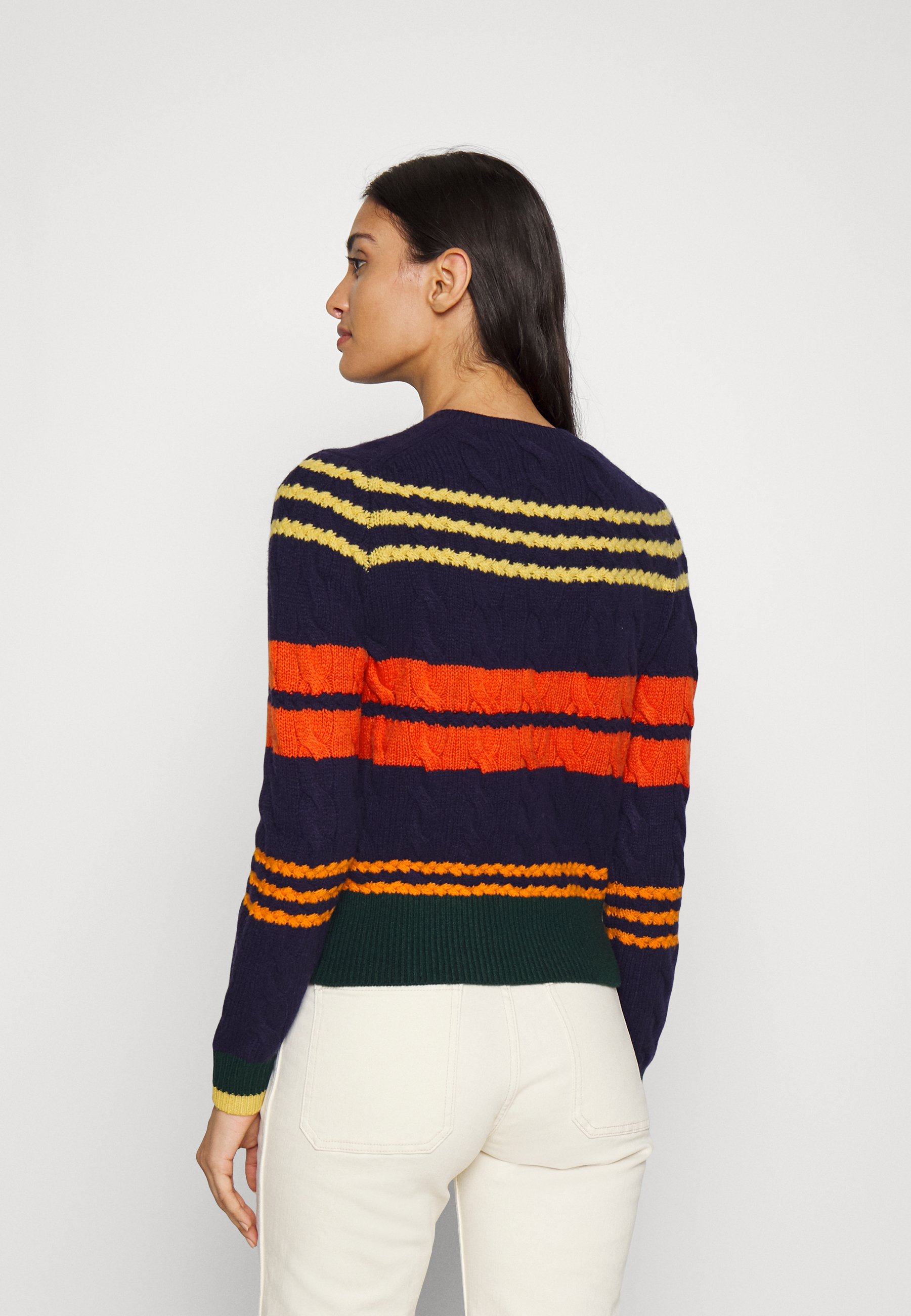 Polo Ralph Lauren LONG SLEEVE CARDIGAN - Cardigan - hunter navy/multi/dark blue