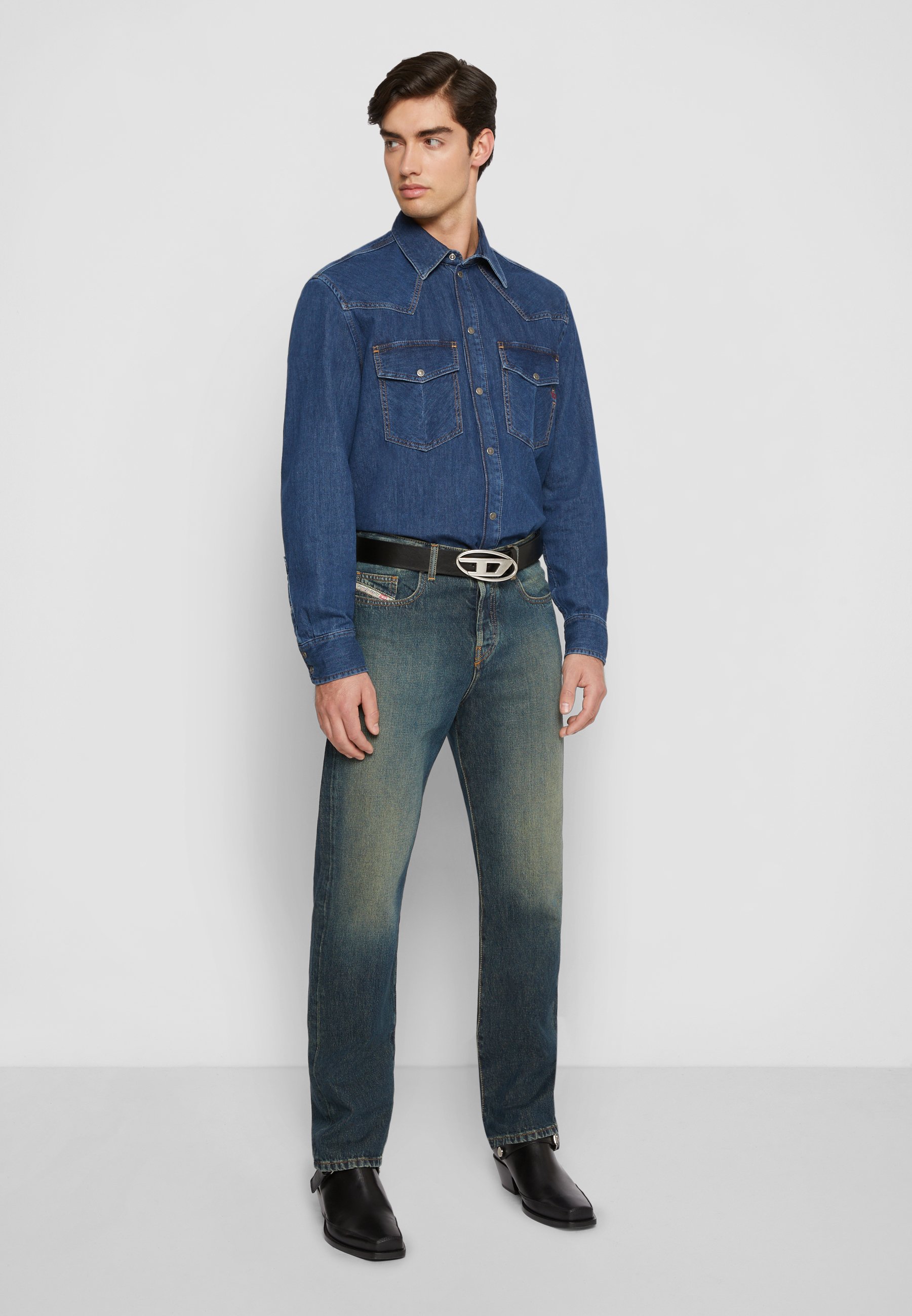 Diesel 2020 VIKER - Straight leg jeans - dark blue/dark-blue denim