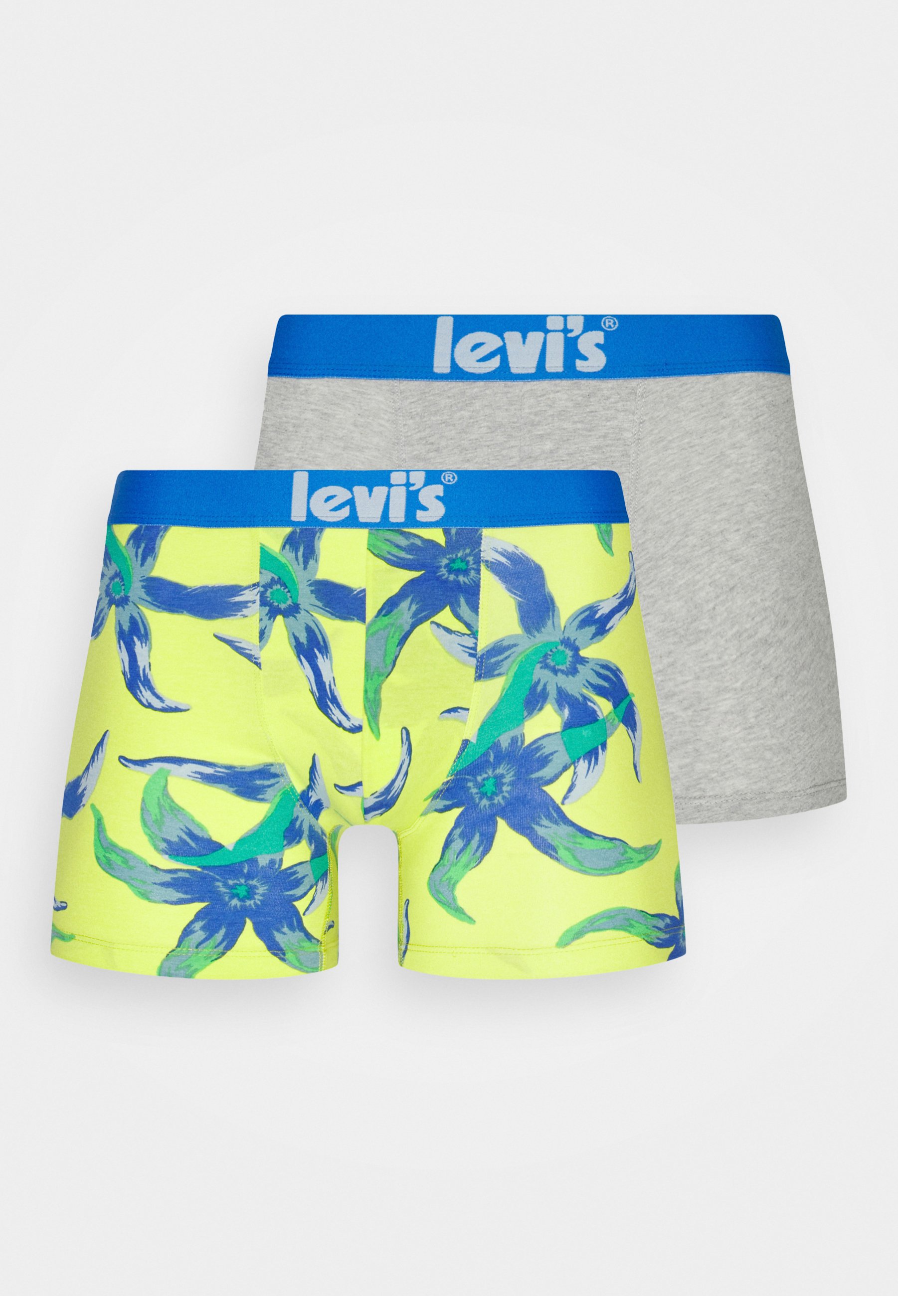 Levi's® SEVENTIES FLOWER BOXER BRIEF 2 PACK - Pants - palace blue/yellow/blue
