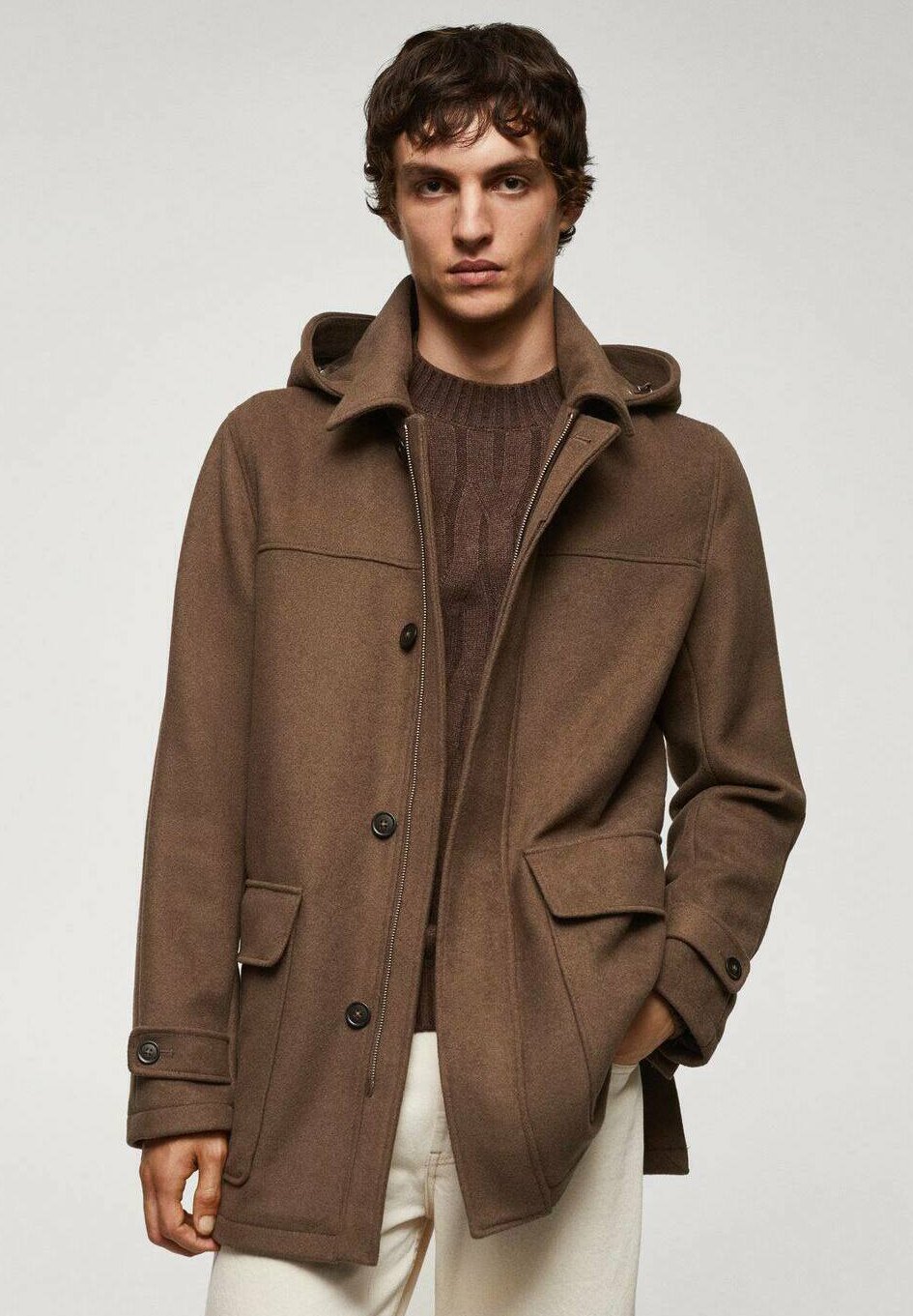 Mango MEDINA - Short coat - medium brown/brown