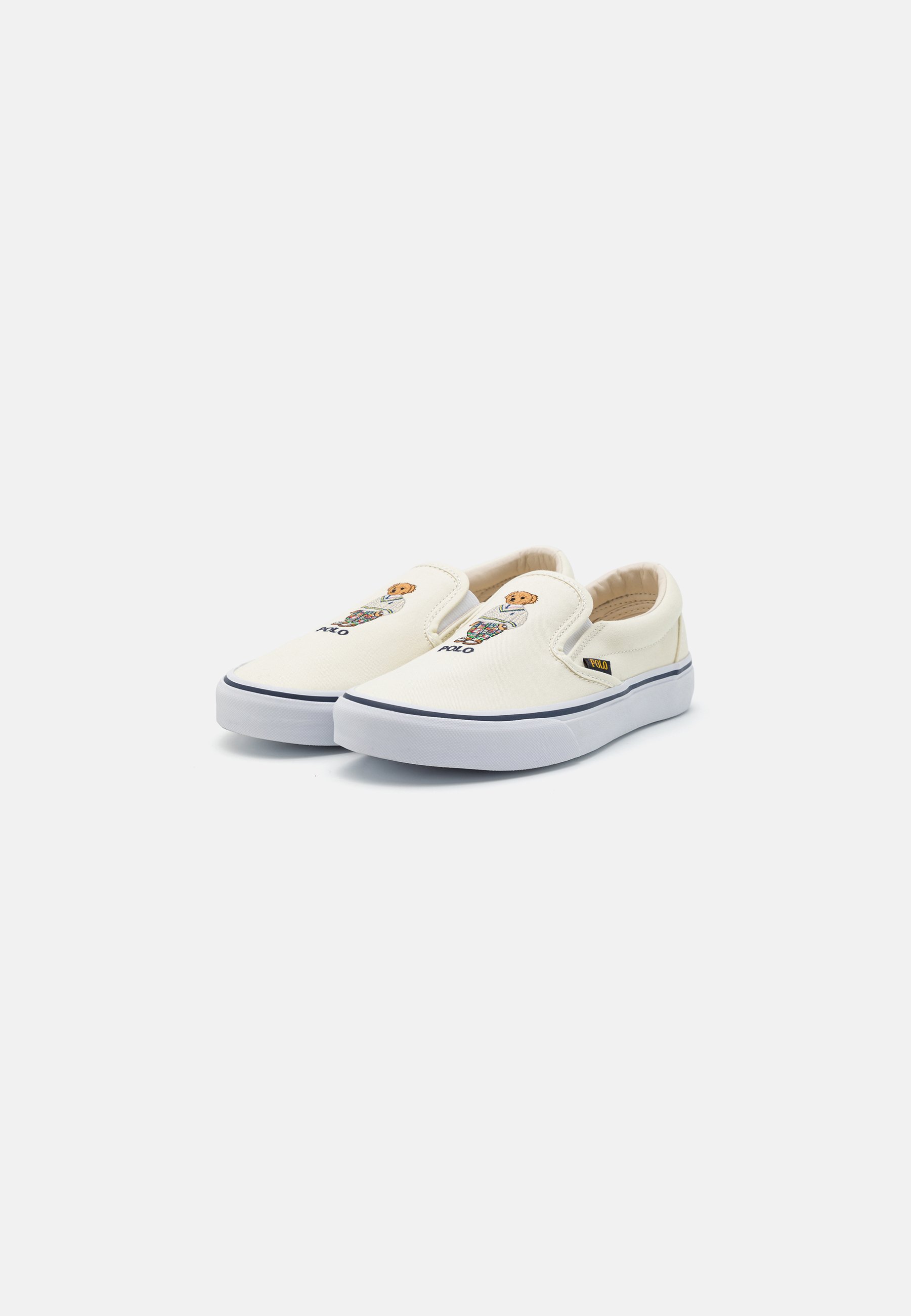 Polo Ralph Lauren KEATON SLIP ON UNISEX - Slip-ons - cream/white