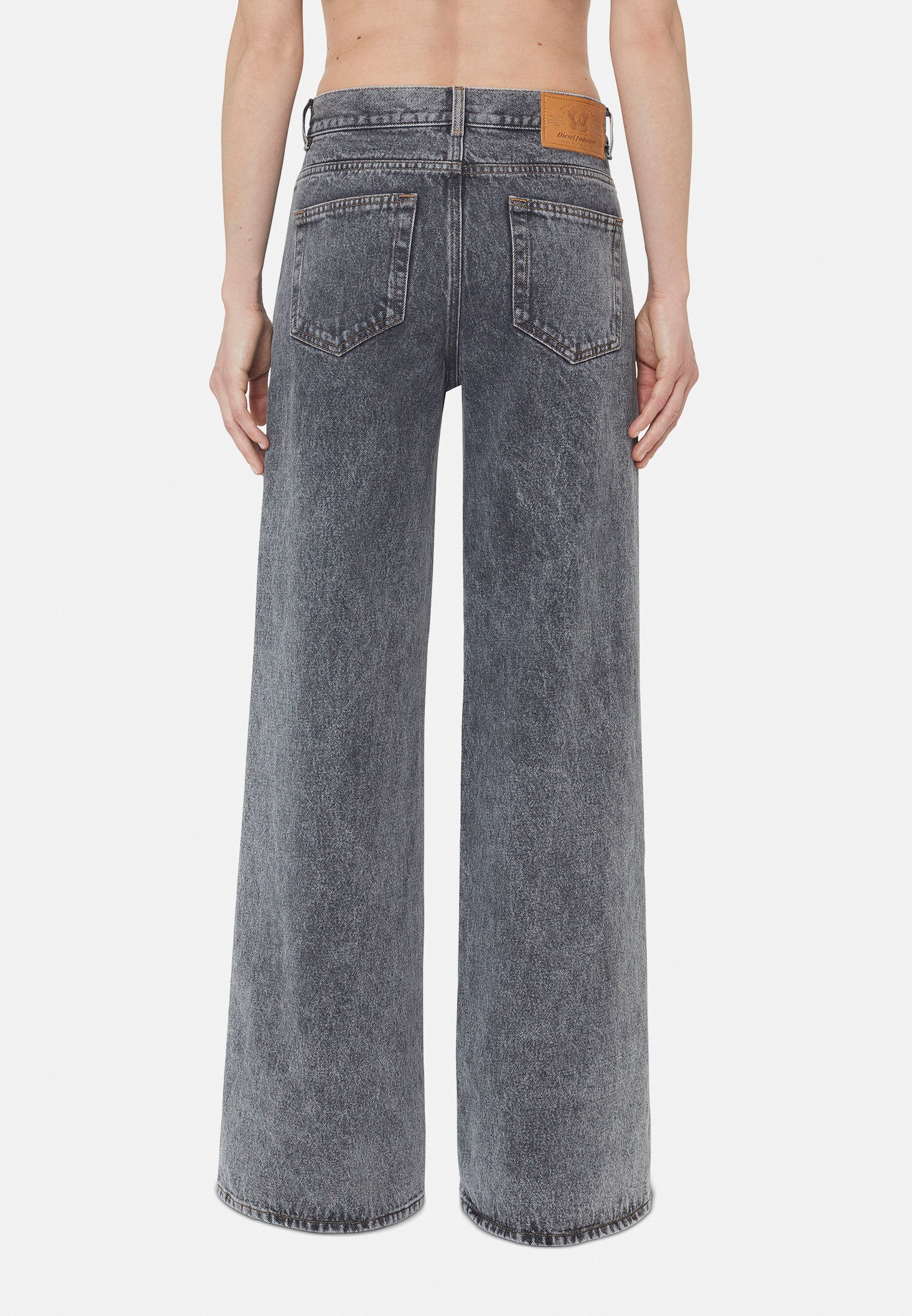 Diesel Flared Jeans - black dark grey/black denim