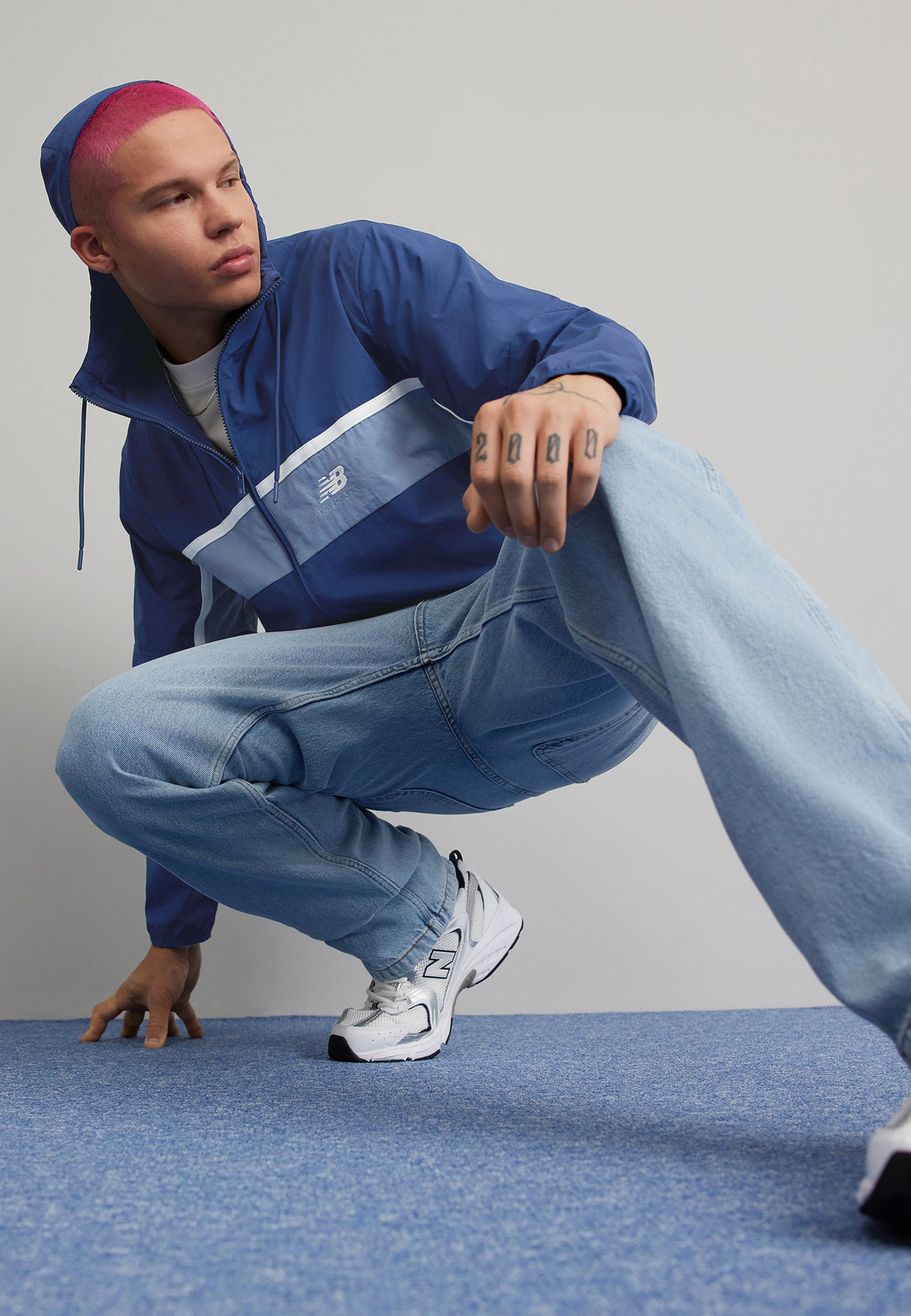 NB ATHLETICS REMASTERED JACKET - Summer jacket - arctic grey/blue