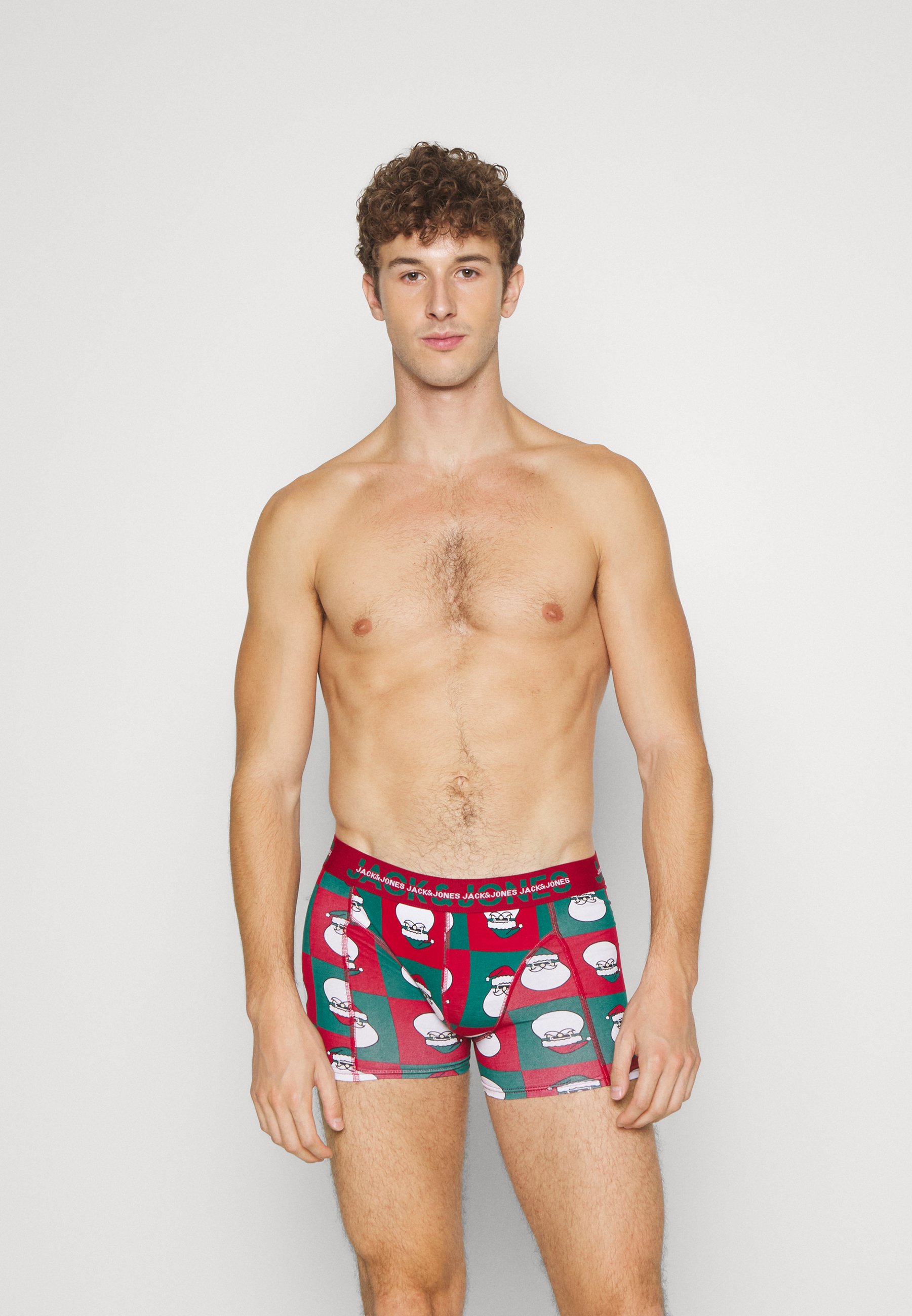 Jack &Jones JACSQUARE SANTA TRUNKS 3 PACK - Pants - aventurine/rio red/red