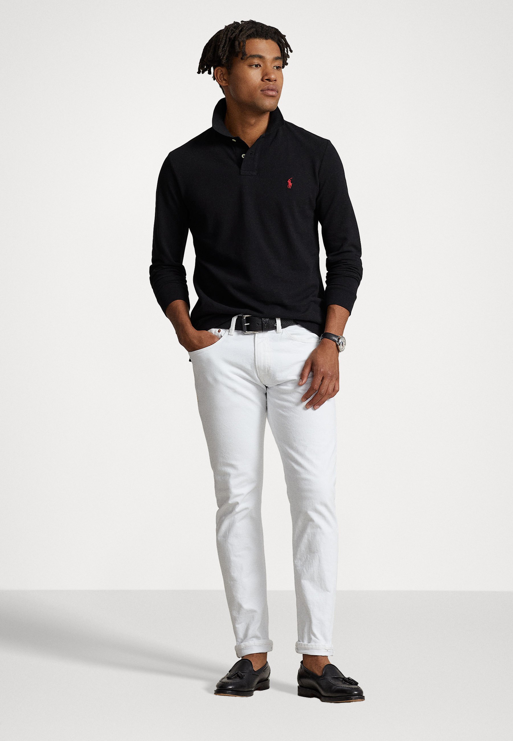 Polo Ralph Lauren CUSTOM SLIM FIT - Polo shirt - black