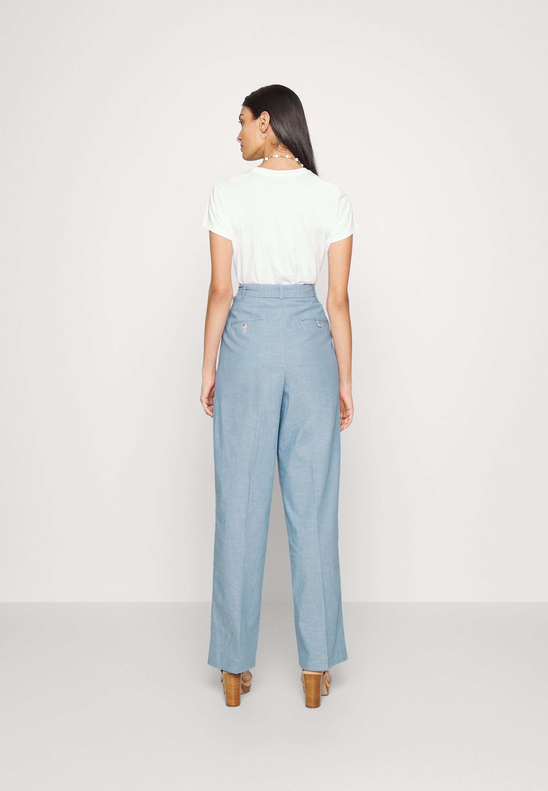 Polo Ralph Lauren FULL LENGTH PLEATED - Trousers - dark blue