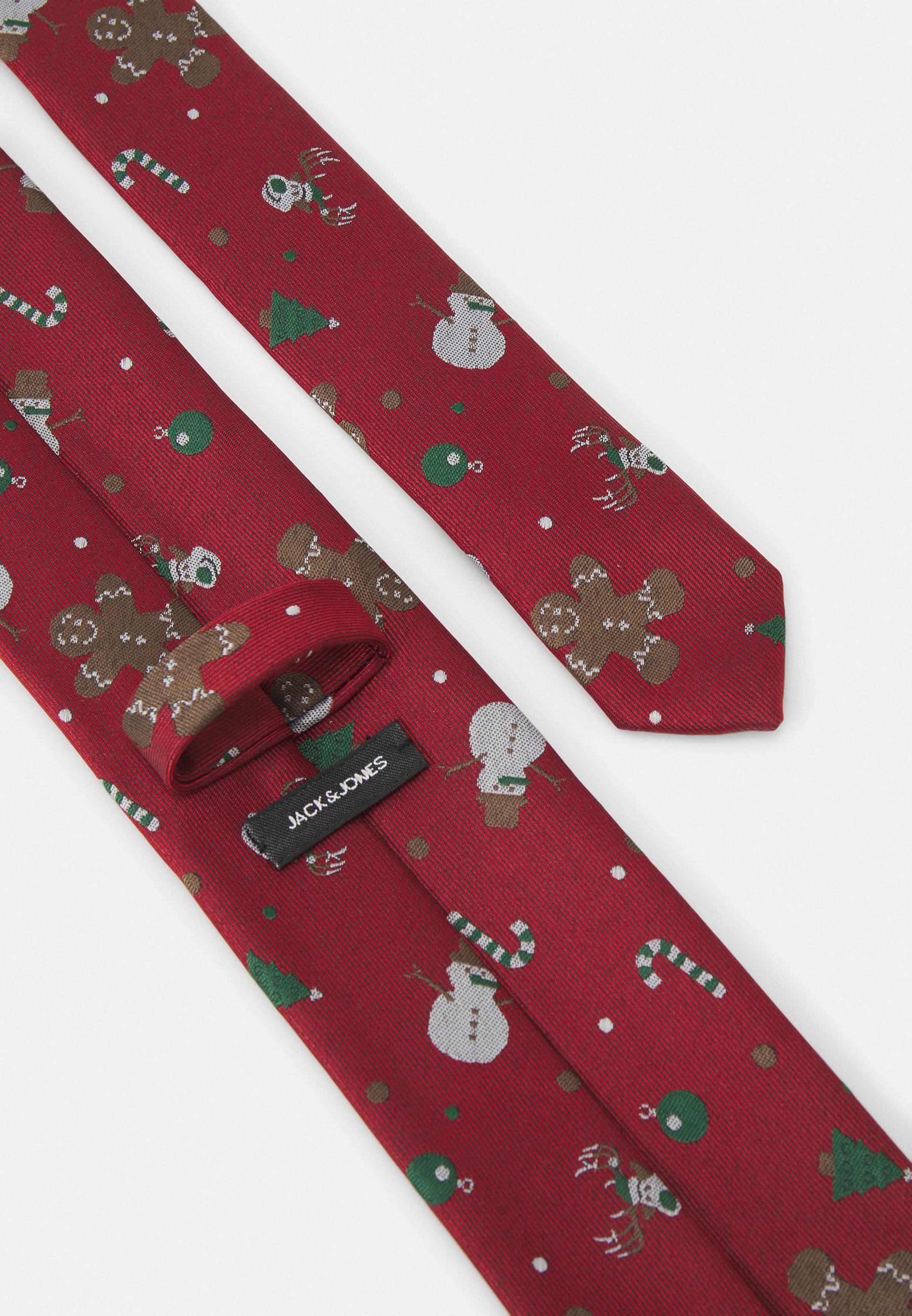 Jack &Jones JACCRAZY CHRISTMAS TIE UNISEX - Tie - port royale/bordeaux