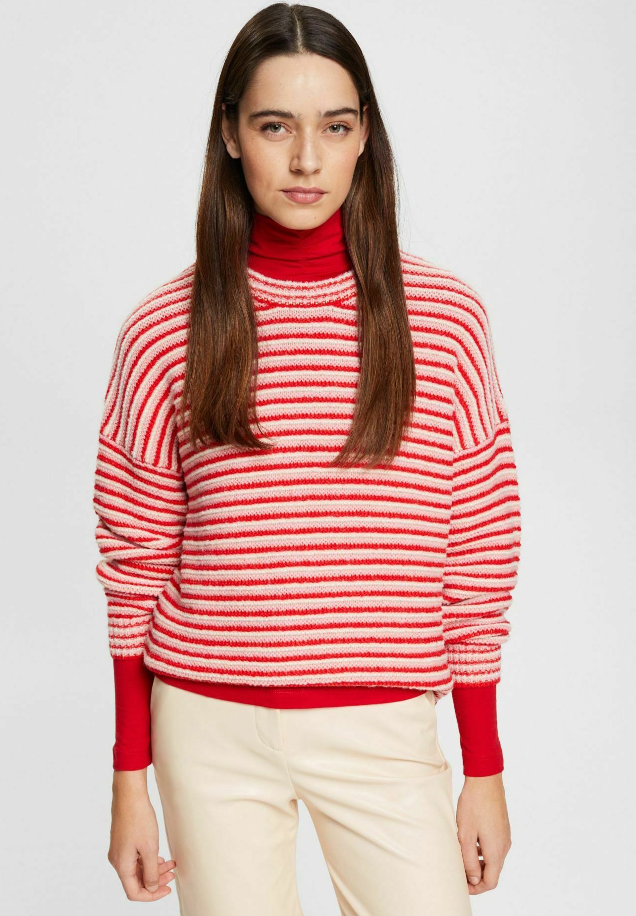 Esprit MIT STREIFEN - Jumper - red