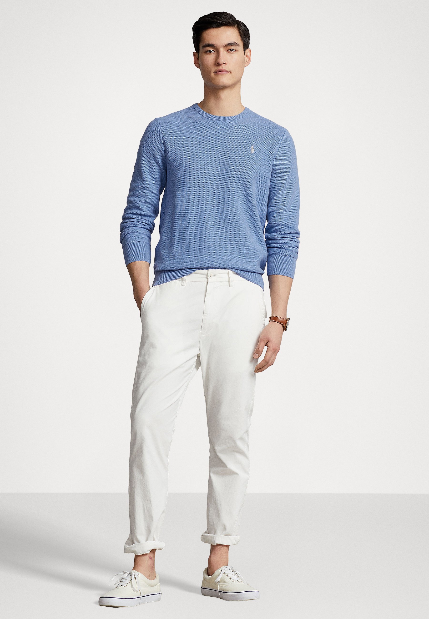 Polo Ralph Lauren LONG SLEEVE - Jumper - summer blue/blue