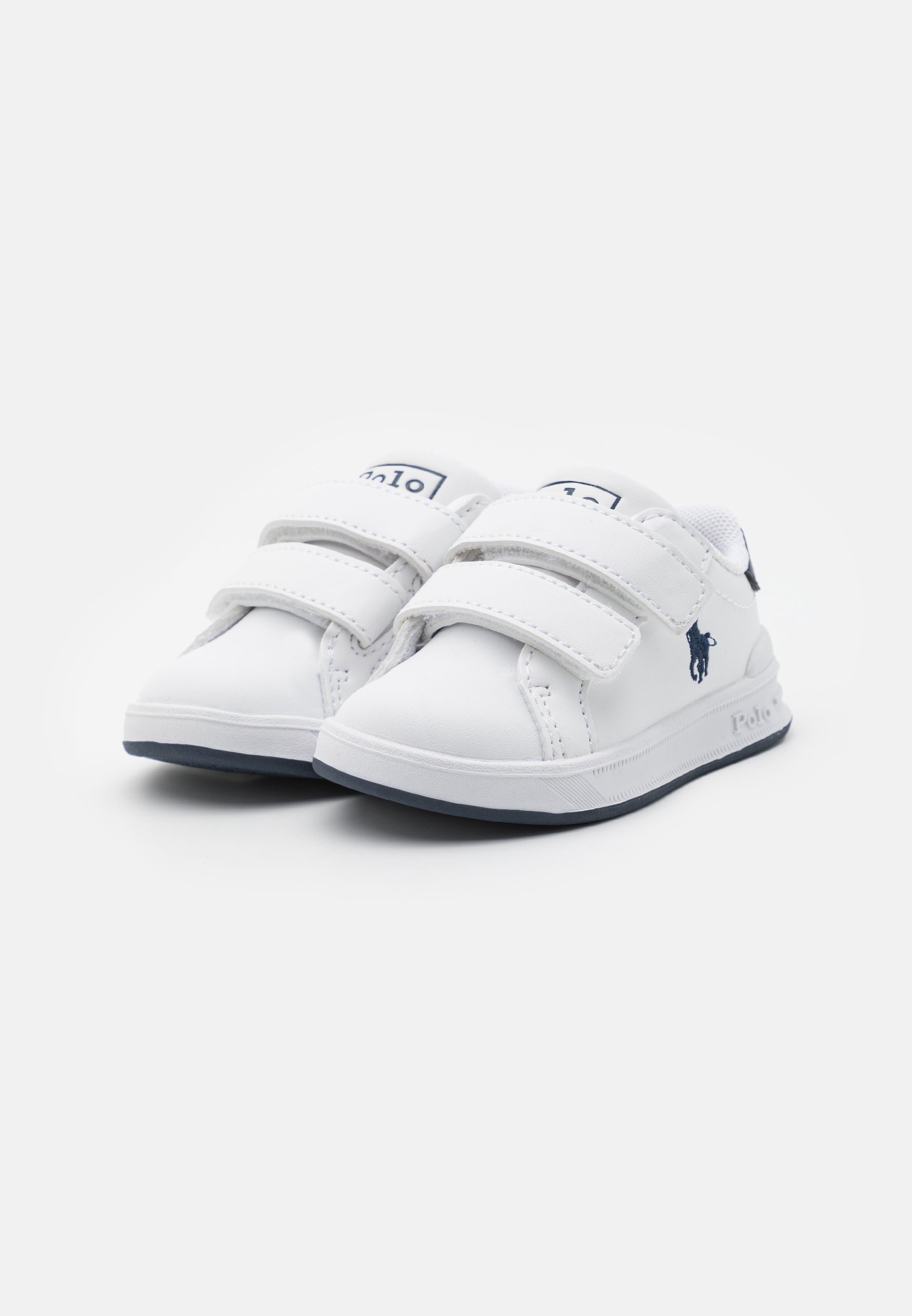 Polo Ralph Lauren HERITAGE COURT UNISEX - Trainers - white smooth/navy/white