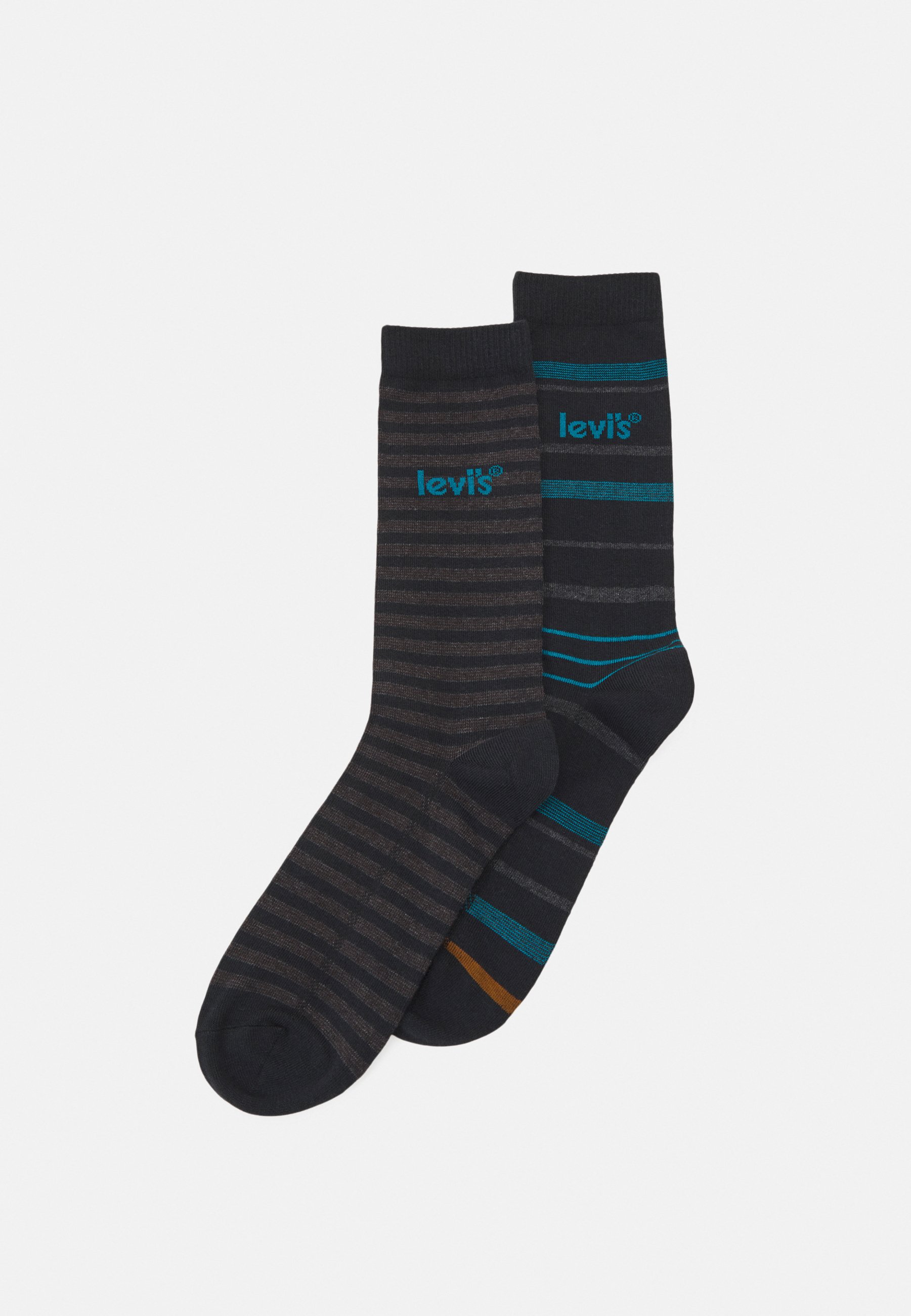 Levi's® REGULAR CUT STRIPE 2 PACK - Socks - black