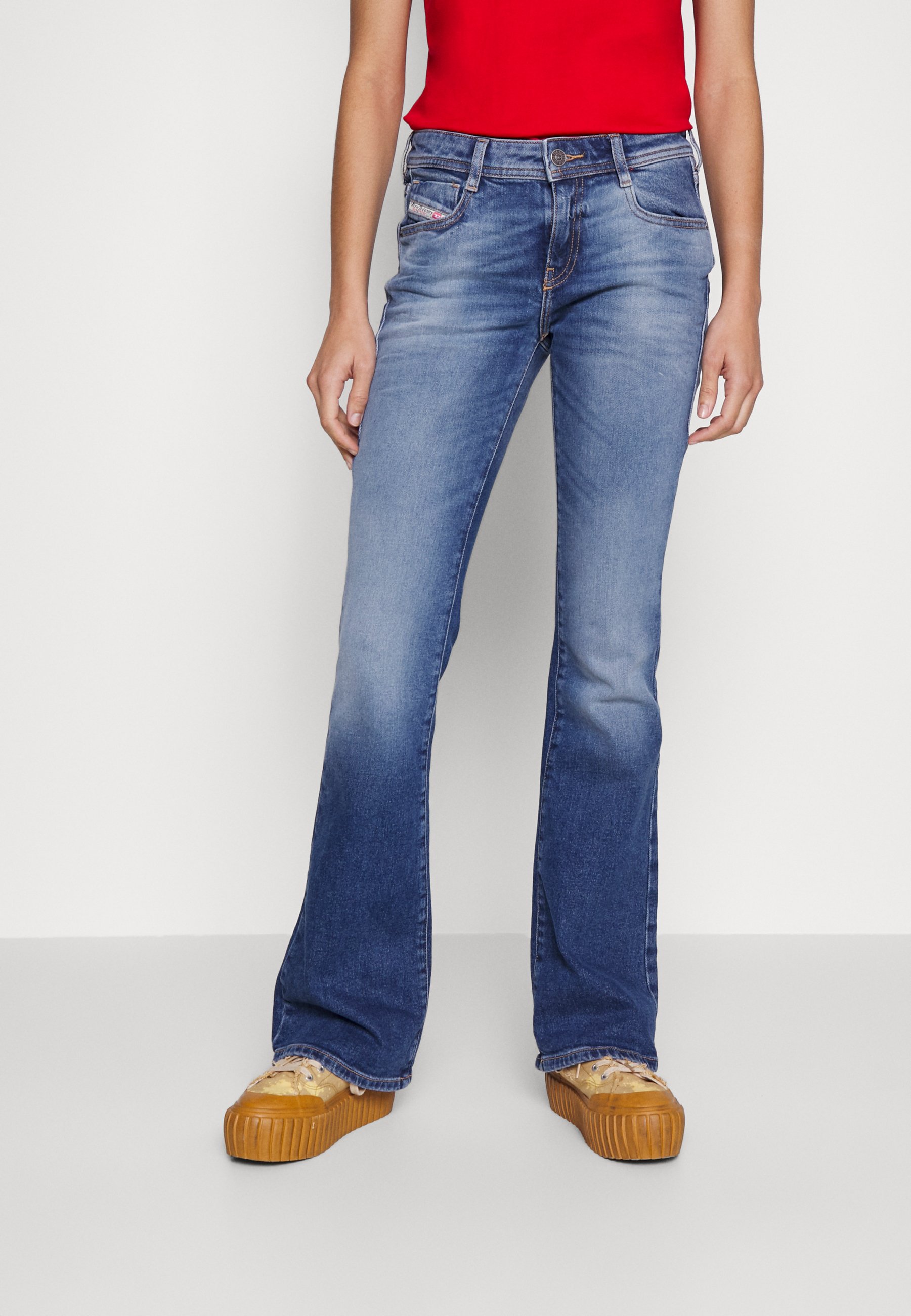 Diesel DEBBEY - Bootcut jeans - blue denim