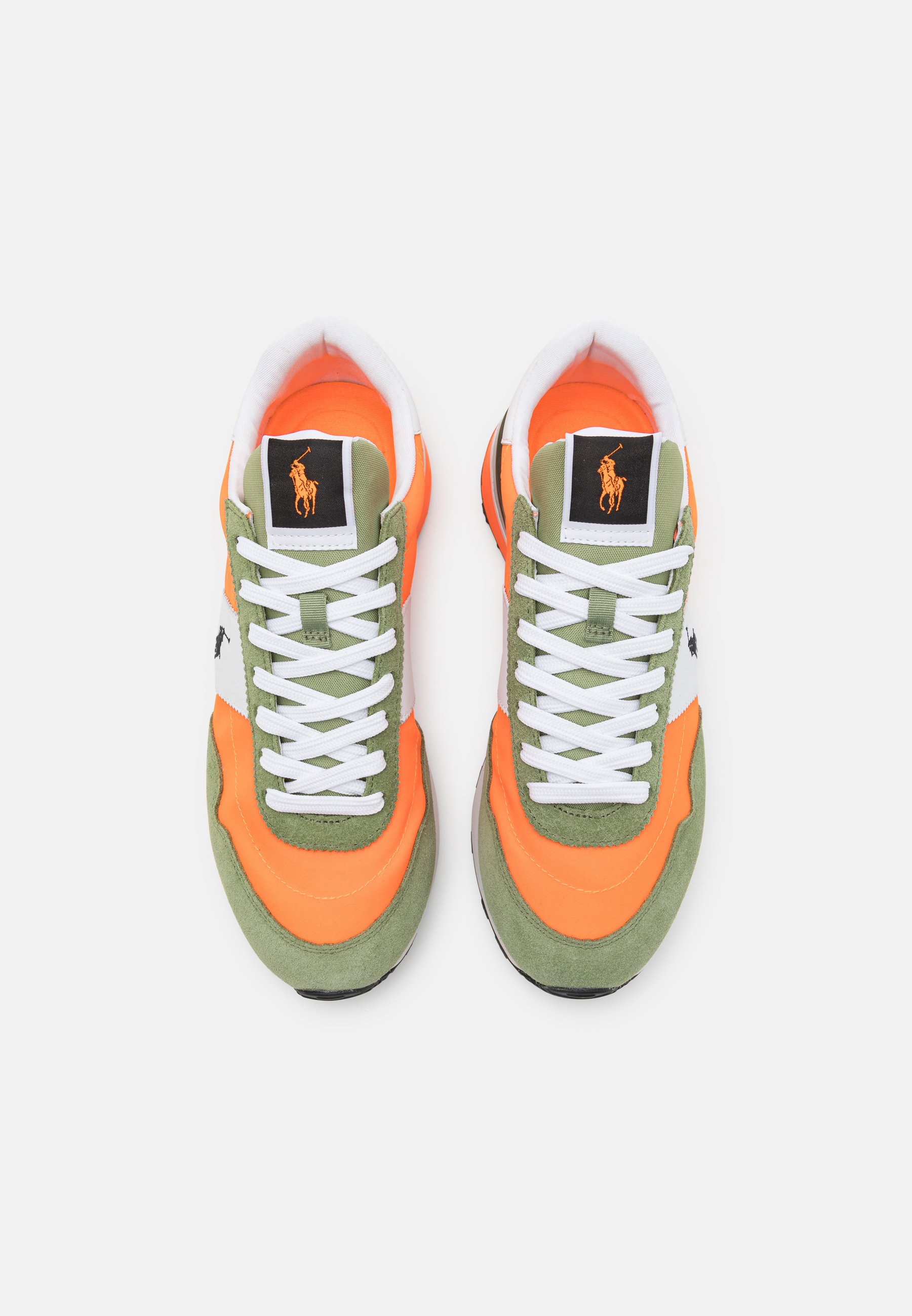 Polo Ralph Lauren TRAIN 89 TOP LACE UNISEX - Trainers - light olive/orange/olive