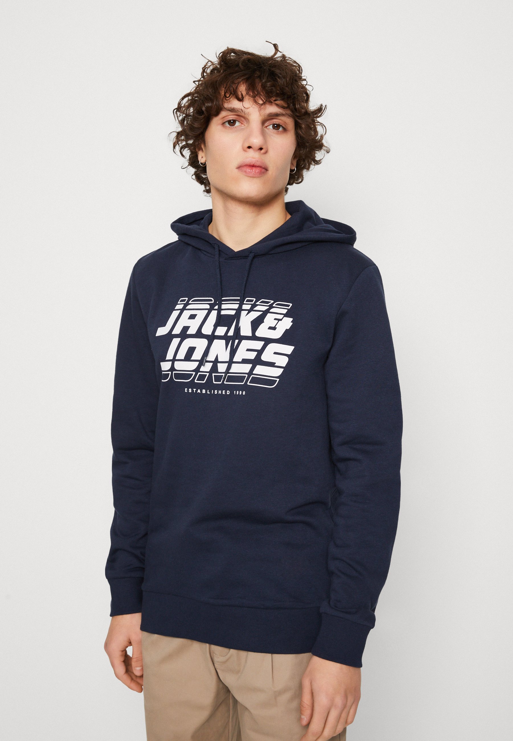 Jack &Jones JCOELLIOT HOOD - Hoodie - navy blazer/dark blue