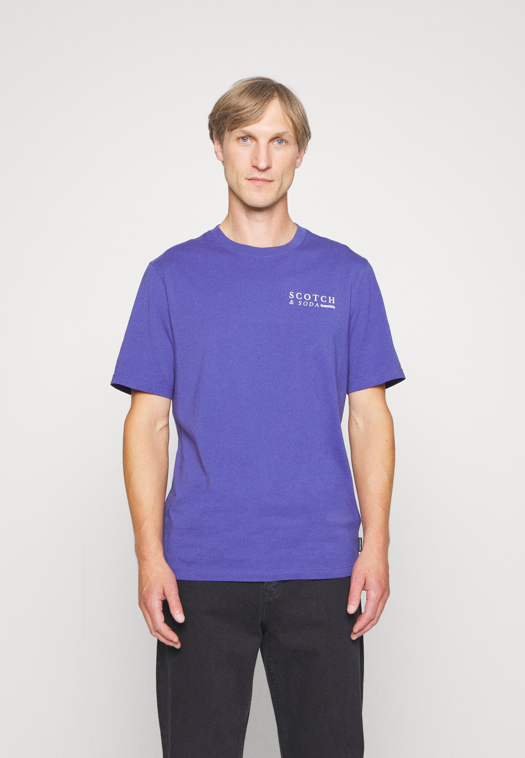 Scotch & Soda LOGO TEE - Print T-shirt - purple