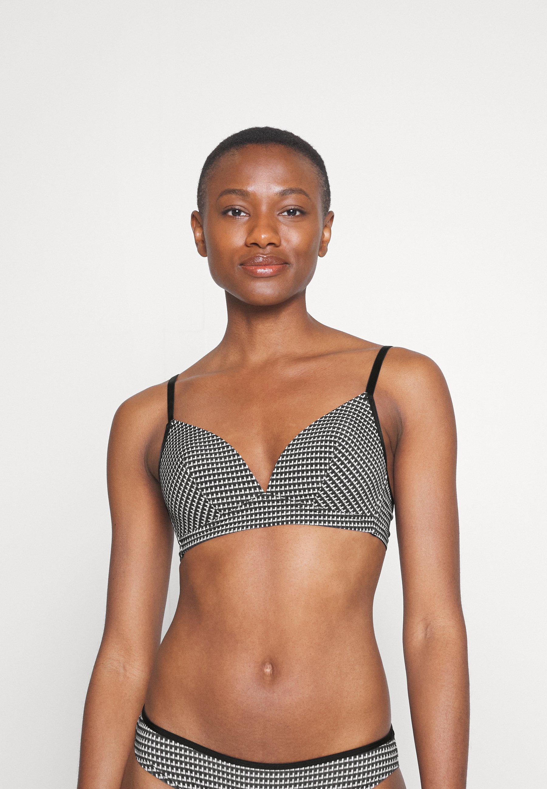 Esprit MINIMAL PRINT PAR THE SOFT FIT WIRELESS PADDED AOP - Triangle bra - black