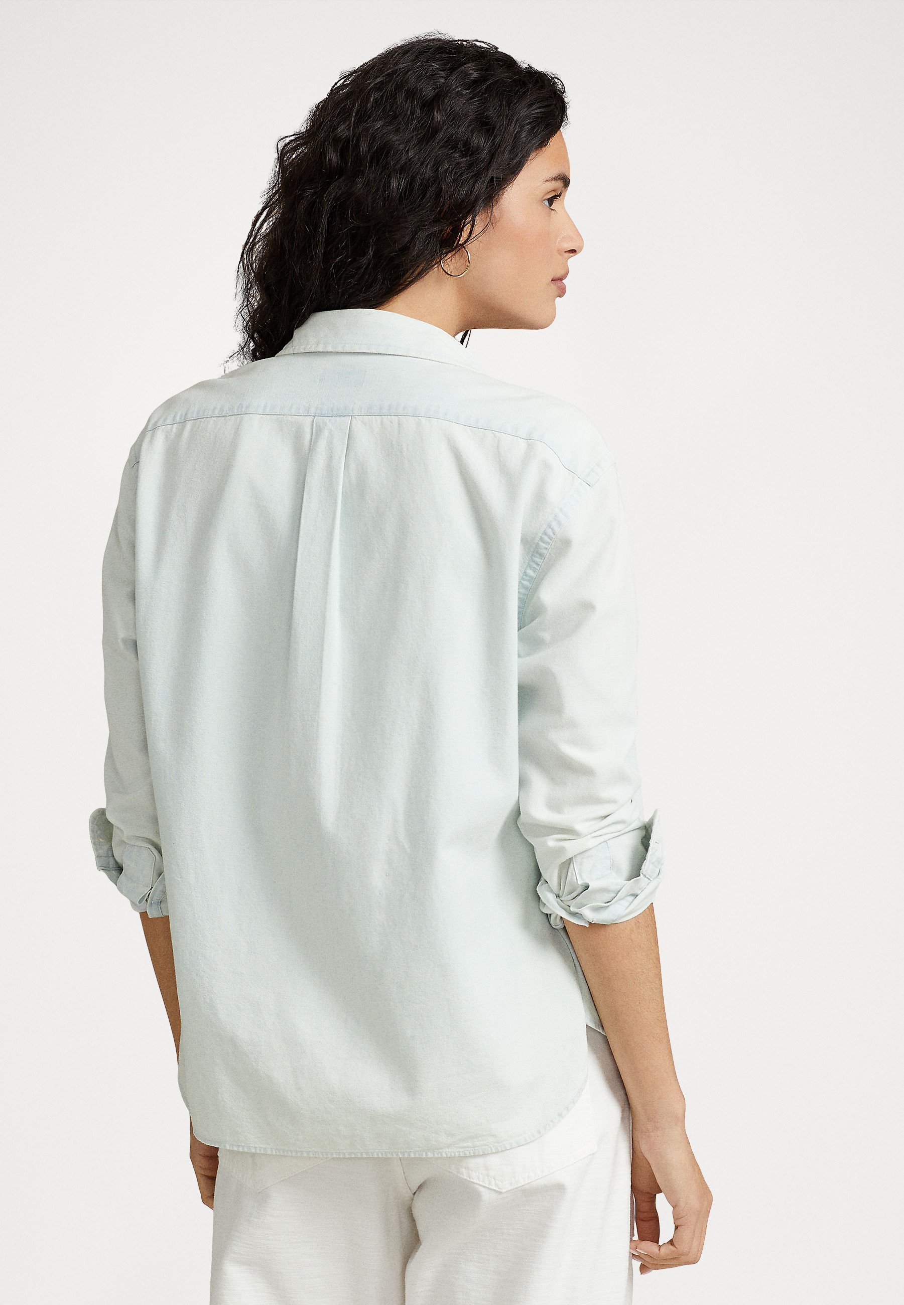 Polo Ralph Lauren LONG SLEEVE BUTTON FRONT SHIRT - Button-down blouse - chambray/multi-coloured