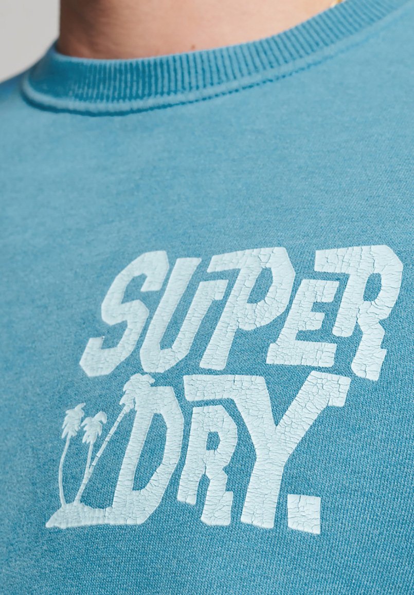 Superdry TRAVEL STICKER CREW - Sweatshirt - electric blue/blue