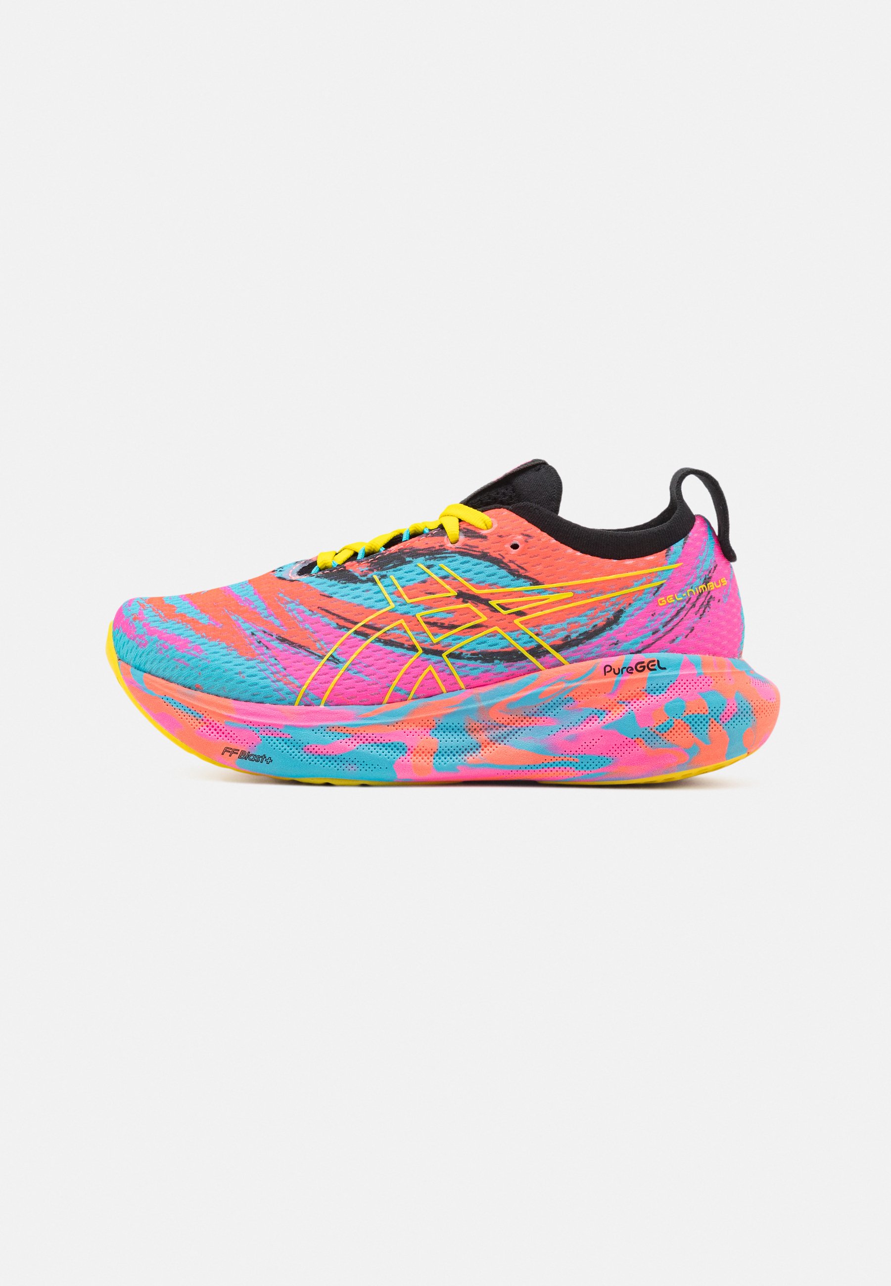 ASICS GEL-NIMBUS 25 COLOR INJECTION - Neutral running shoes - aquarium/vibrant yellow/multi-coloured