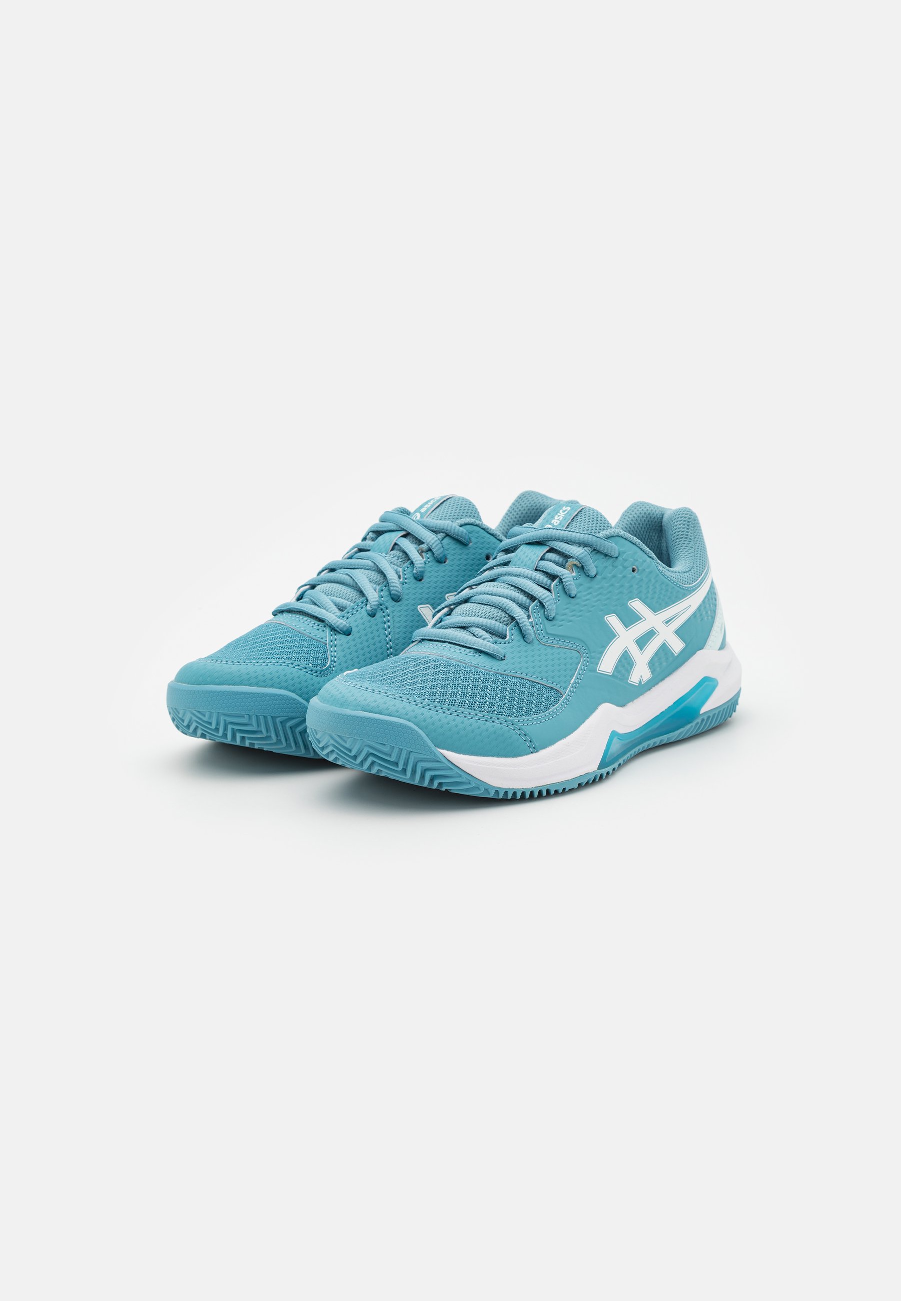 ASICS DEDICATE  CLAY - Clay court tennis shoes - gris blue/white/blue