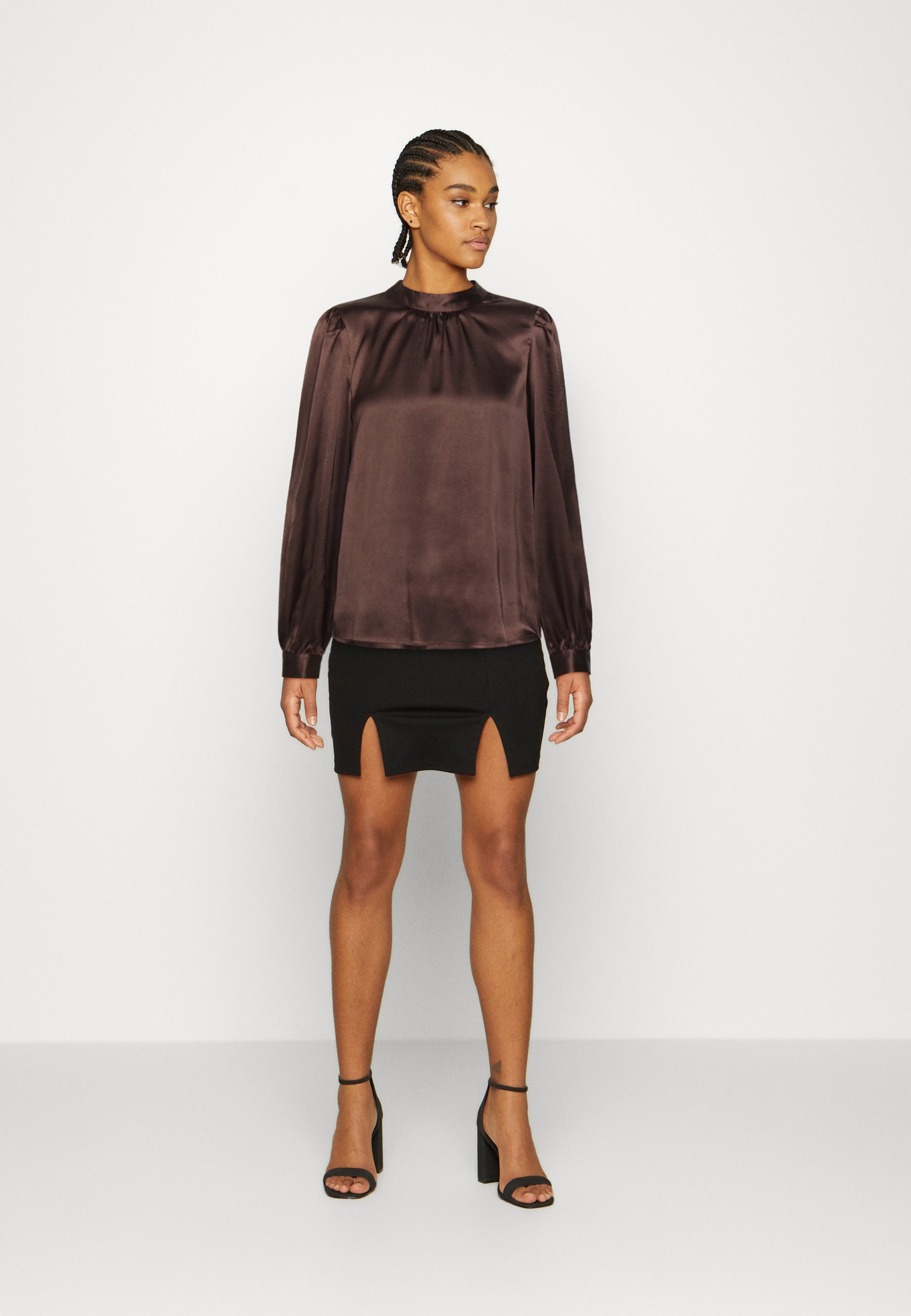 Vero Moda VMNOA LS GA NOOS - Blouse - coffee bean/brown
