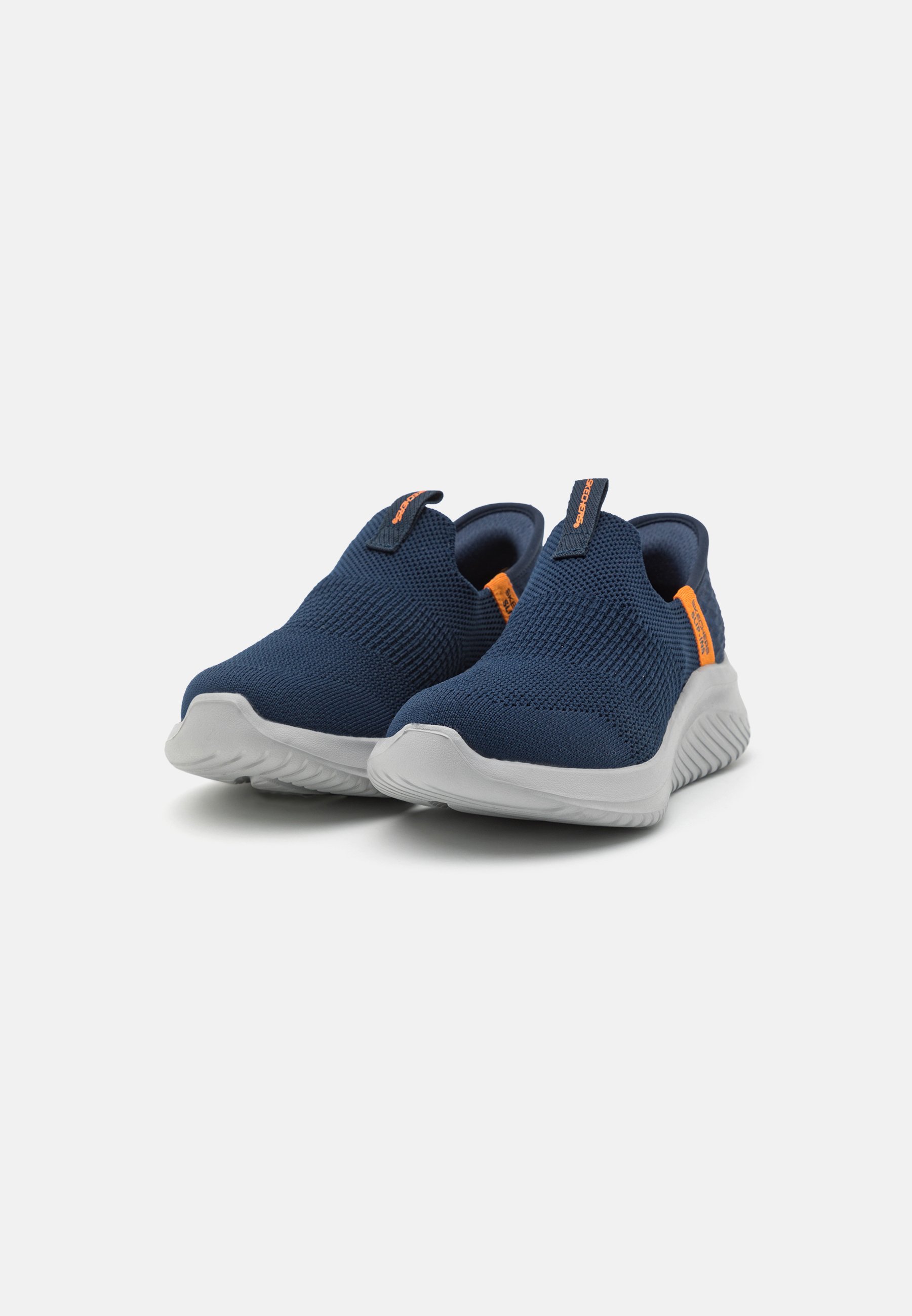 Skechers SLIP-INS STRETCH - Trainers - navy/orange/dark blue