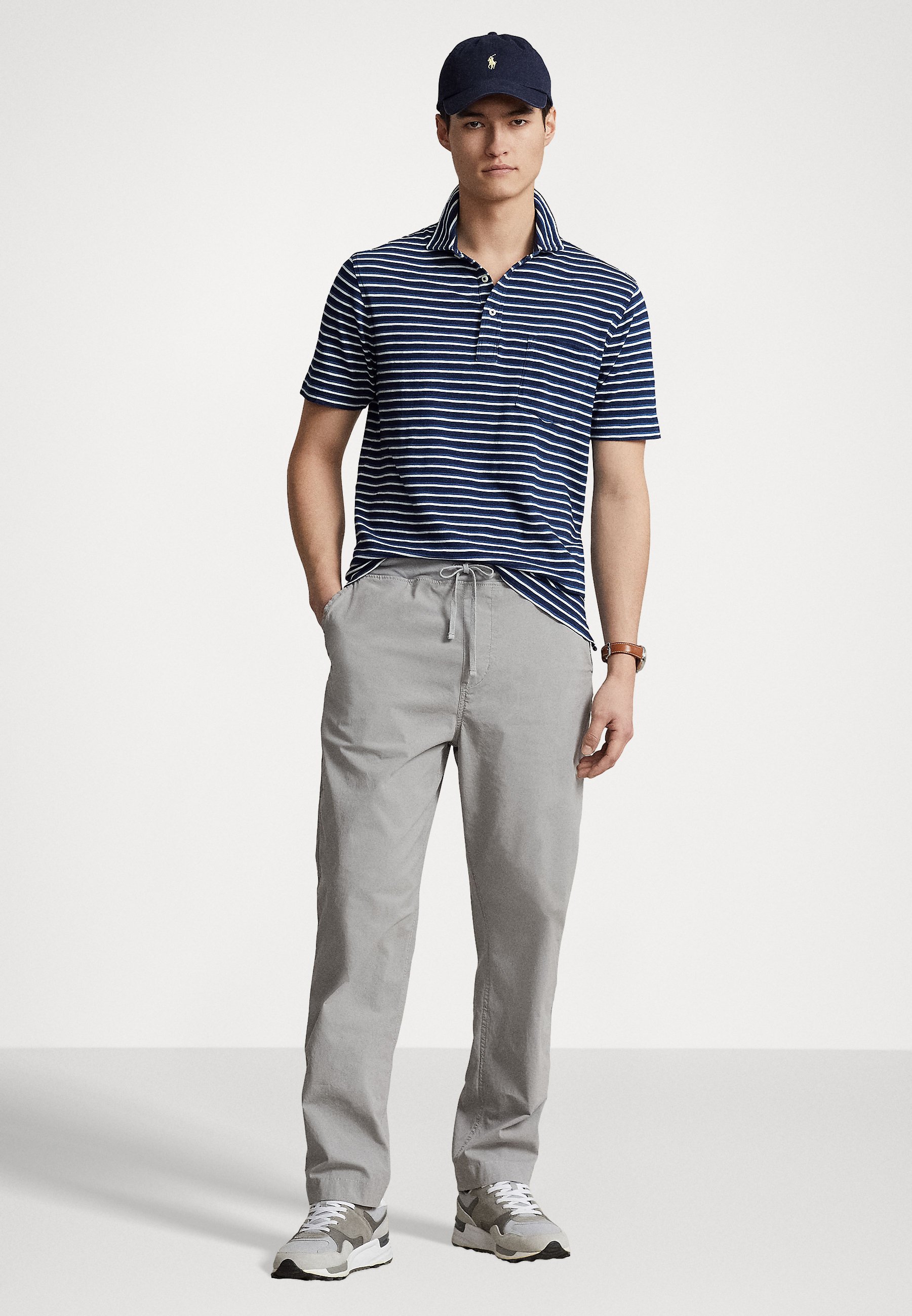 Polo Ralph Lauren RIIS EASY FLAT FRONT - Trousers - grey fog/grey
