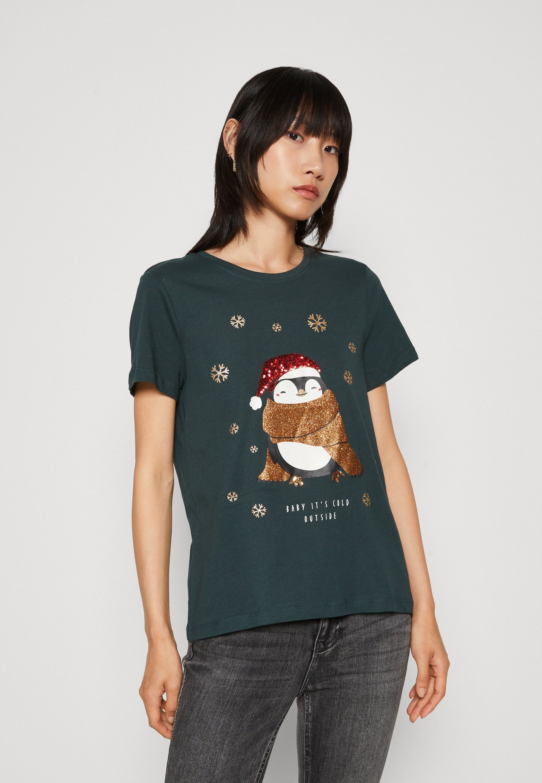 ONLY ONLXMAS YRSA CHRISTMAS  - Print T-shirt - green