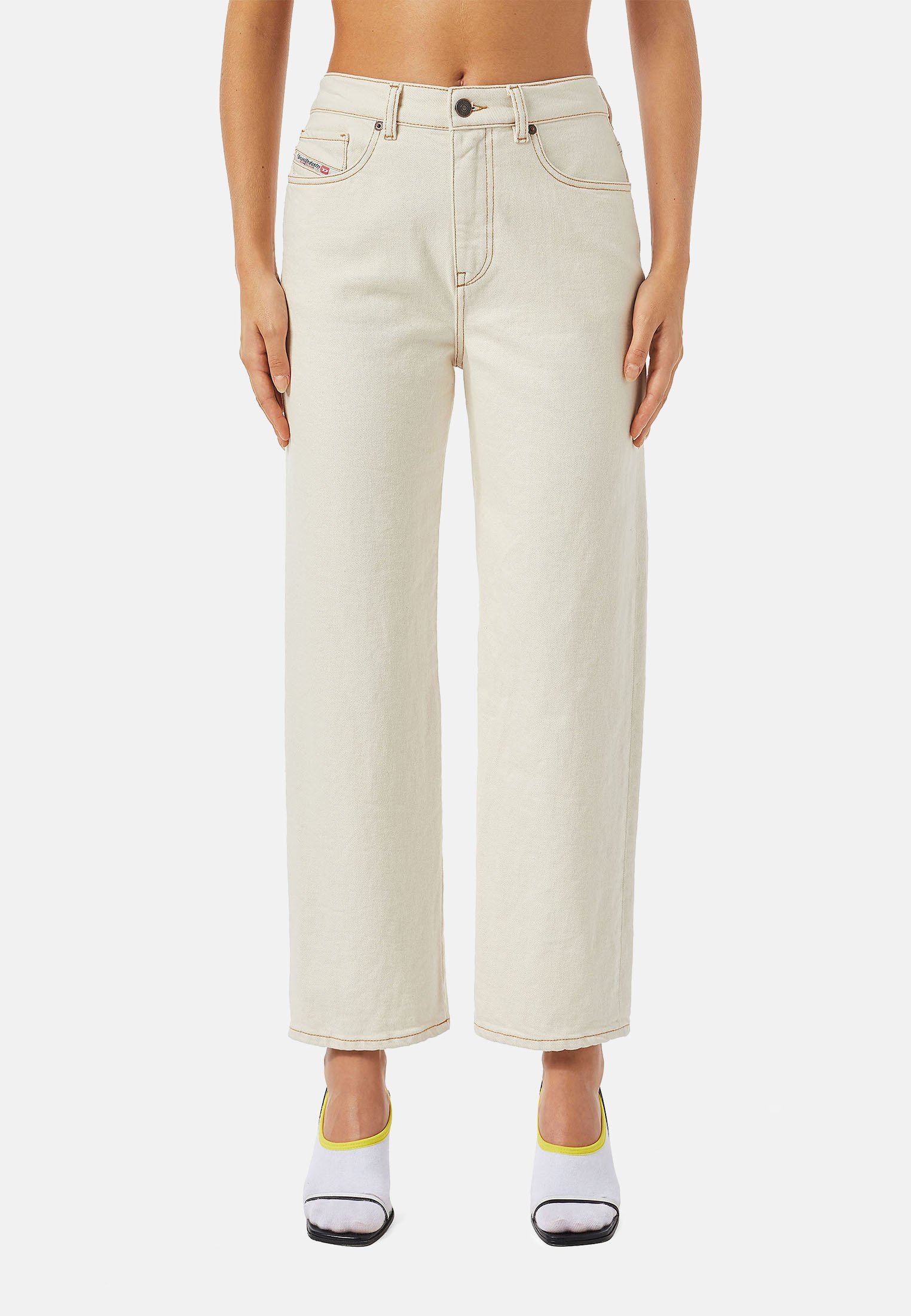 Diesel D-AIR  - Straight leg jeans - white jeans/white denim