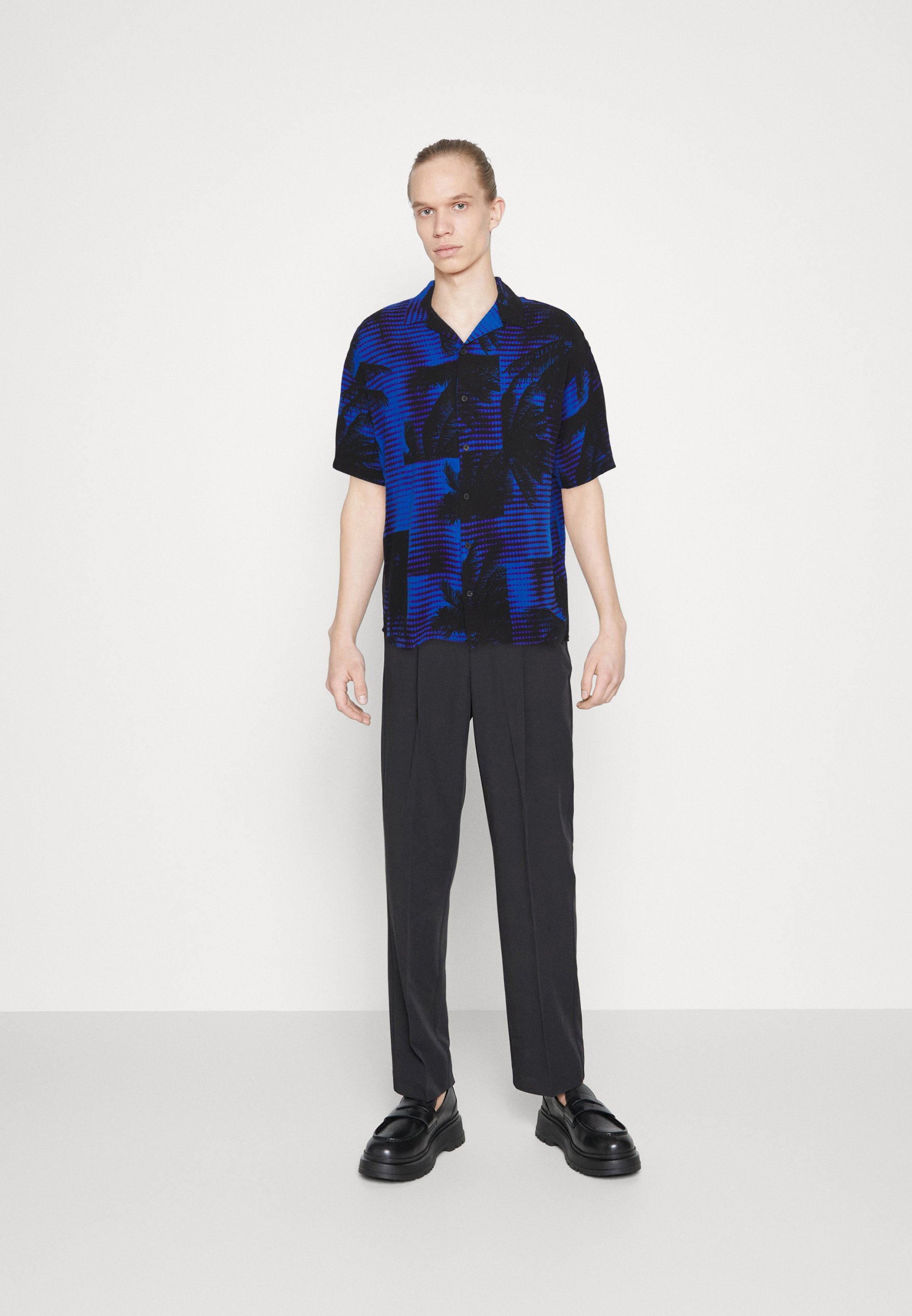 Jack &Jones JCOUNNATURAL REGGIE RESORT SS - Shirt - blue