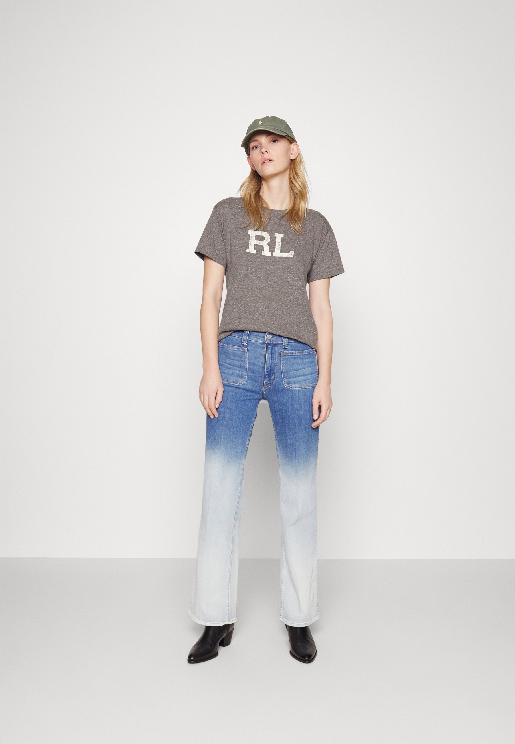 Polo Ralph Lauren SHORT SLEEVE-T-SHIRT - Print T-shirt - heather grey/grey