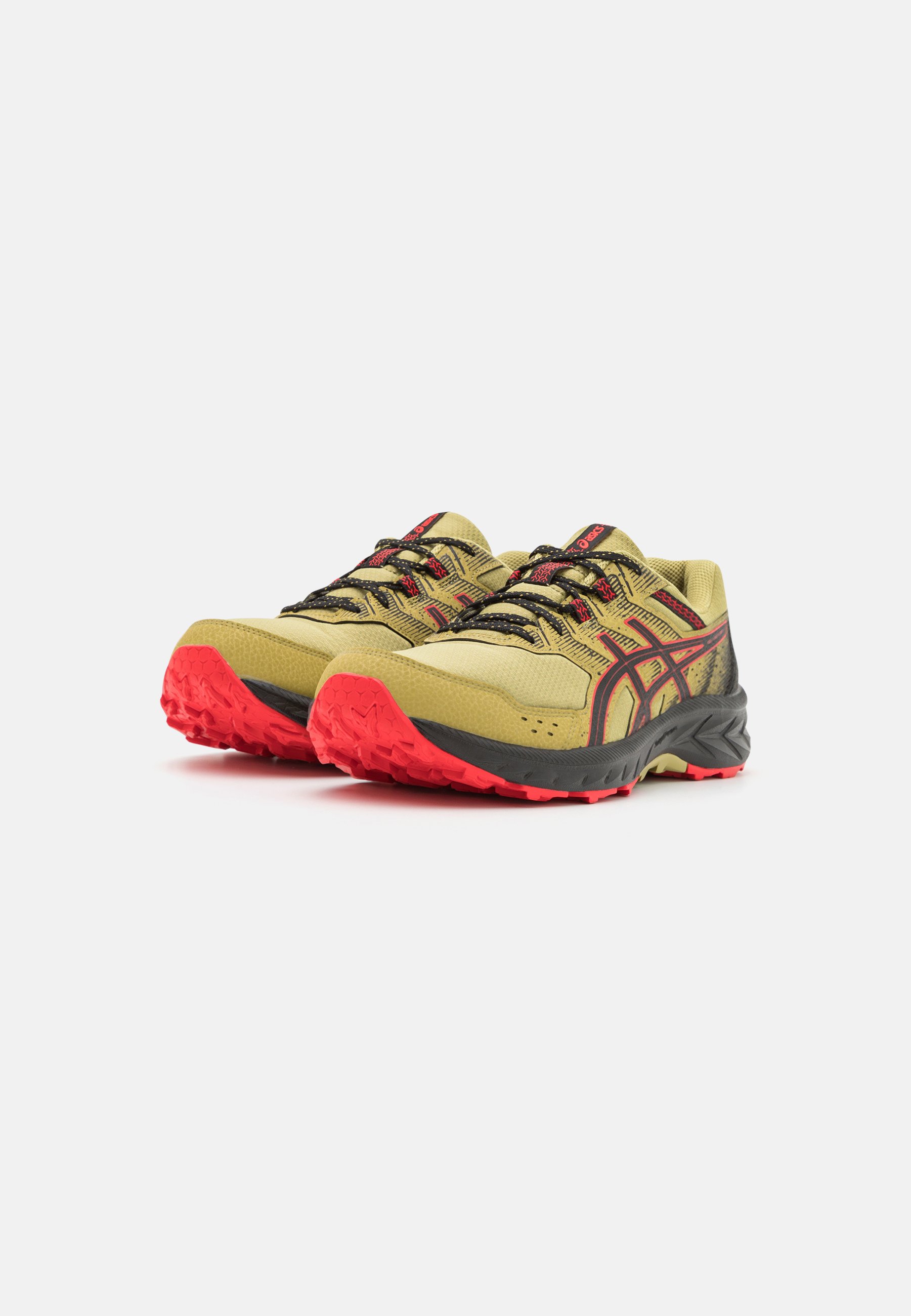 ASICS GEL VENTURE 9 - Trail running shoes - olive oil/electric red/olive