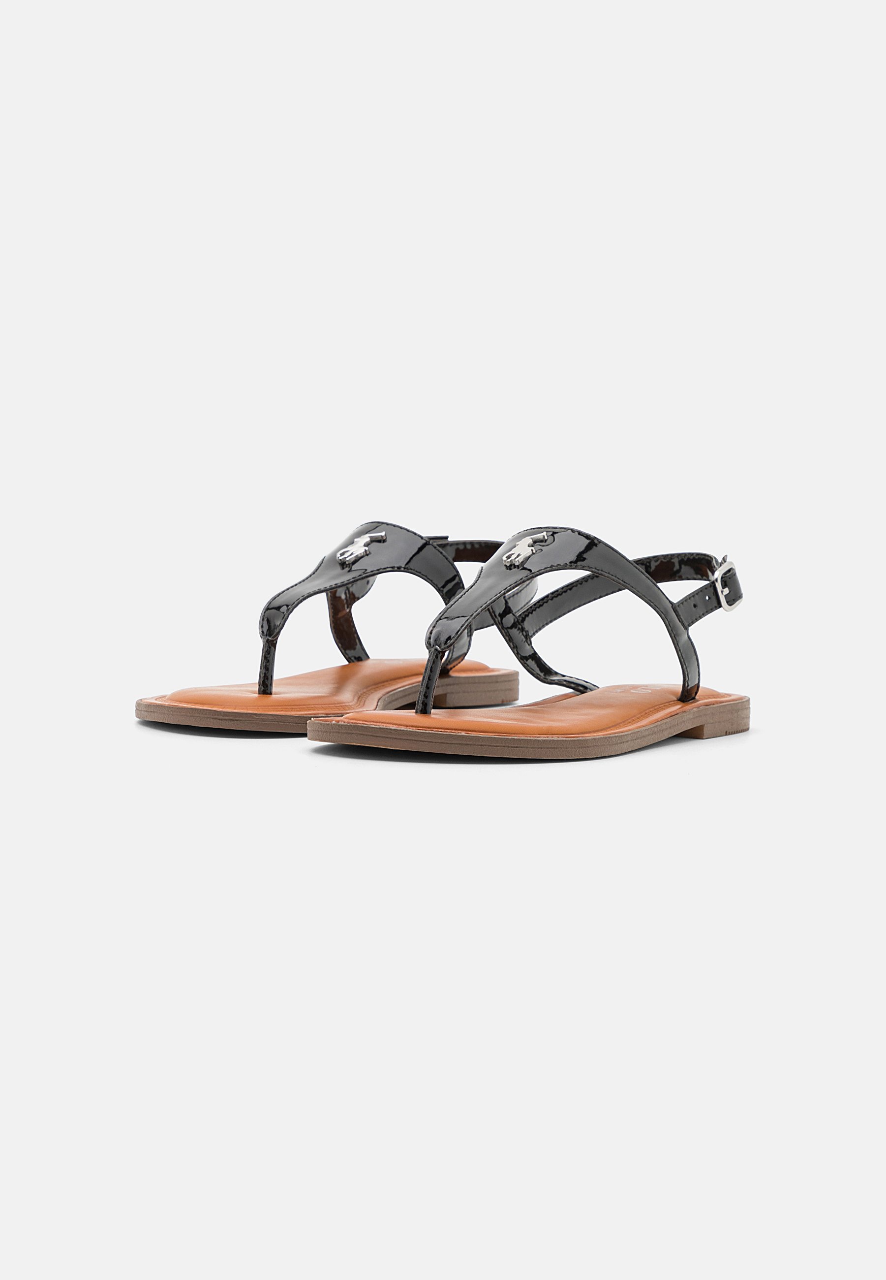 Polo Ralph Lauren TIERNEY - Sandals - black/silver/black
