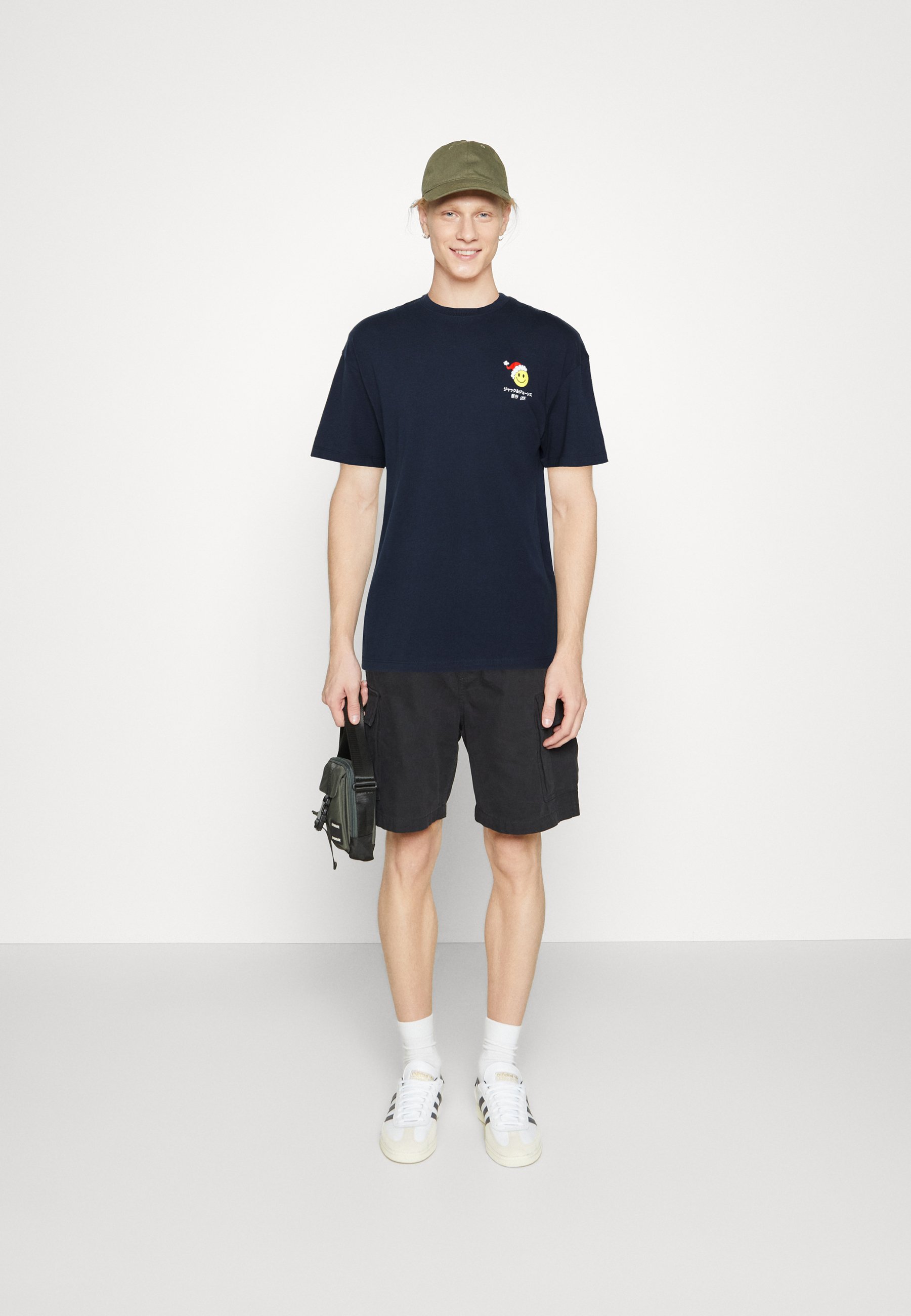 Jack &Jones JORCEREMONY TEE CREW NECK - Print T-shirt - sky captain/dark blue