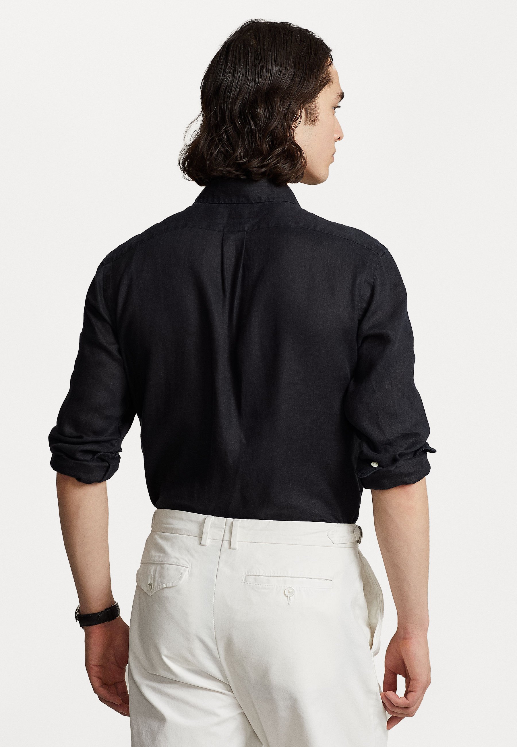 Polo Ralph Lauren CUSTOM FIT LINEN SHIRT - Shirt - black