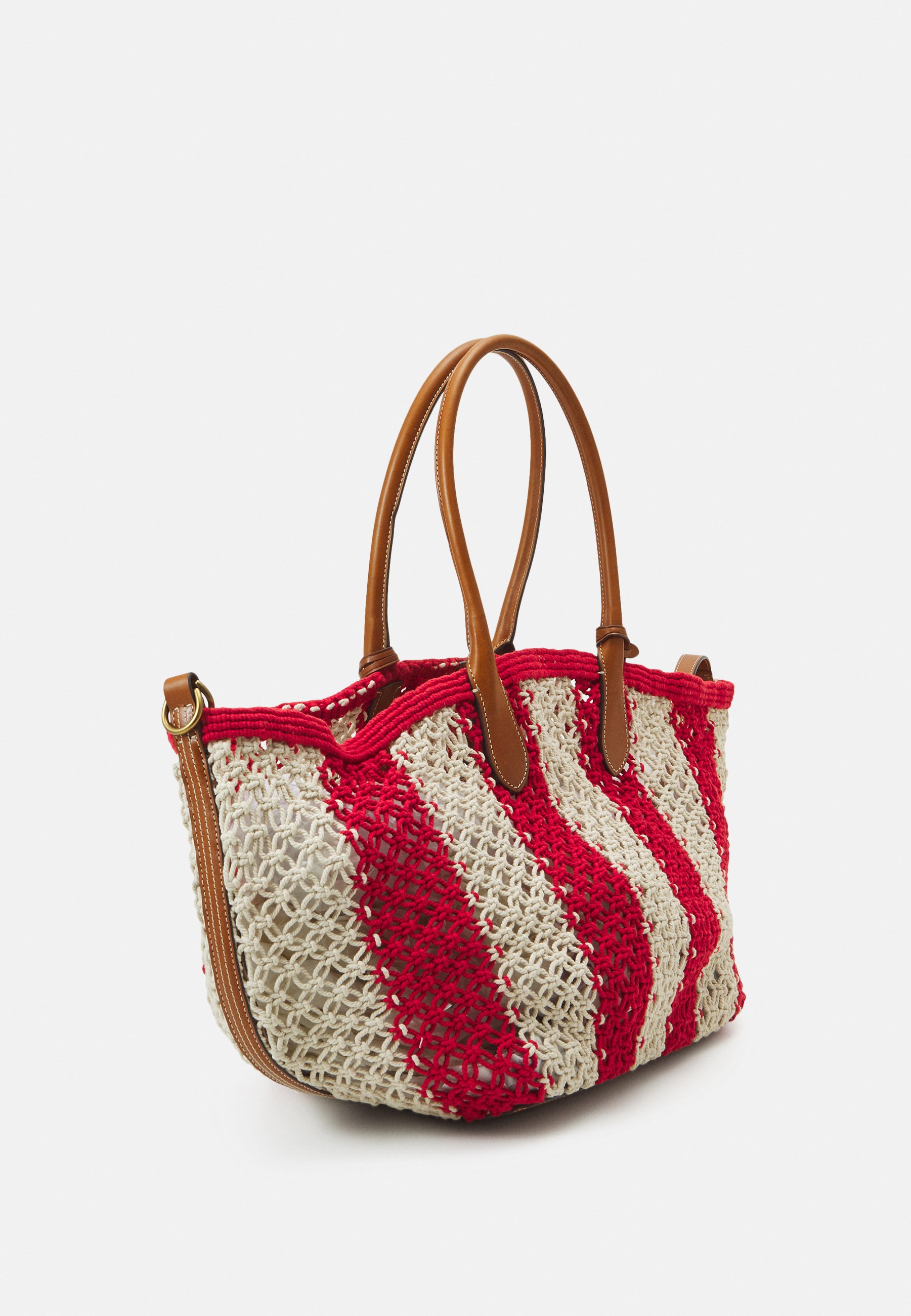 Polo Ralph Lauren TOTE LARGE - Tote bag - ruby/natural/red