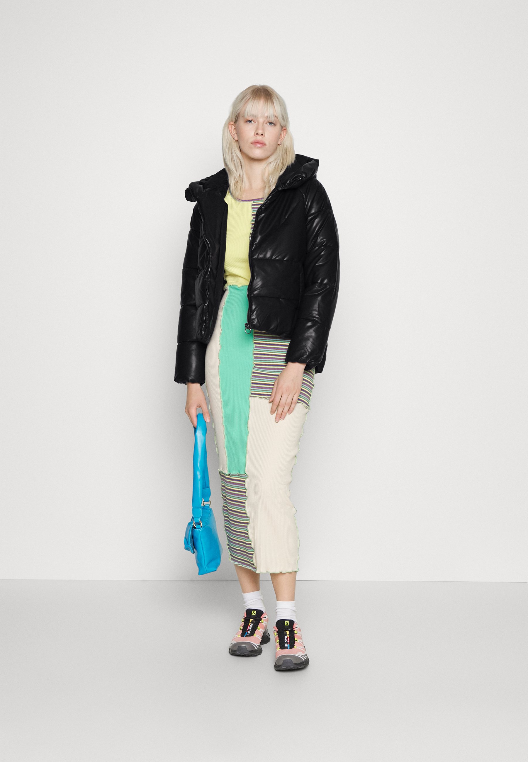 ONLY ONLANJA PUFFER  - Faux leather jacket - black